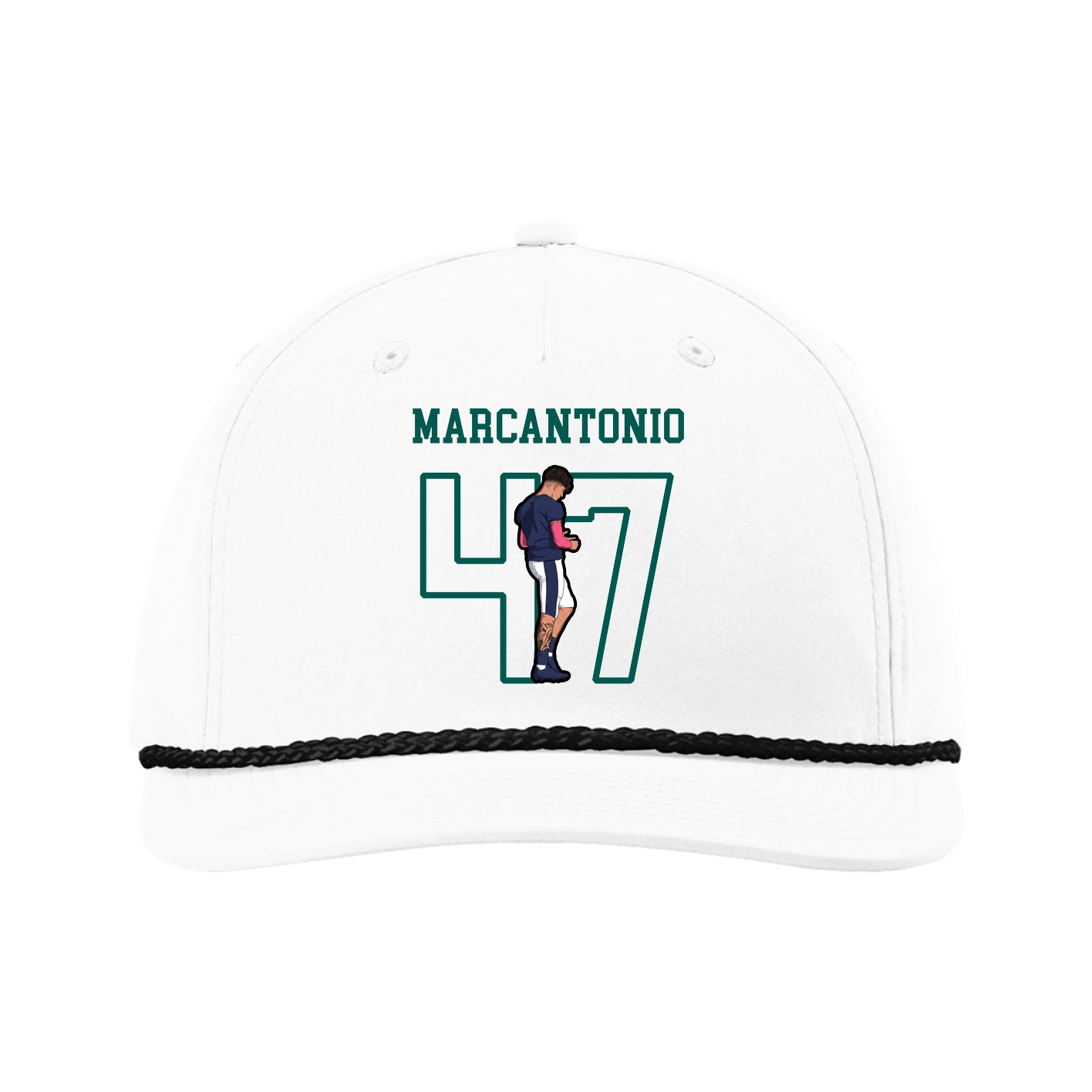 Five-Panel Classic Rope Cap — Shirsey in White