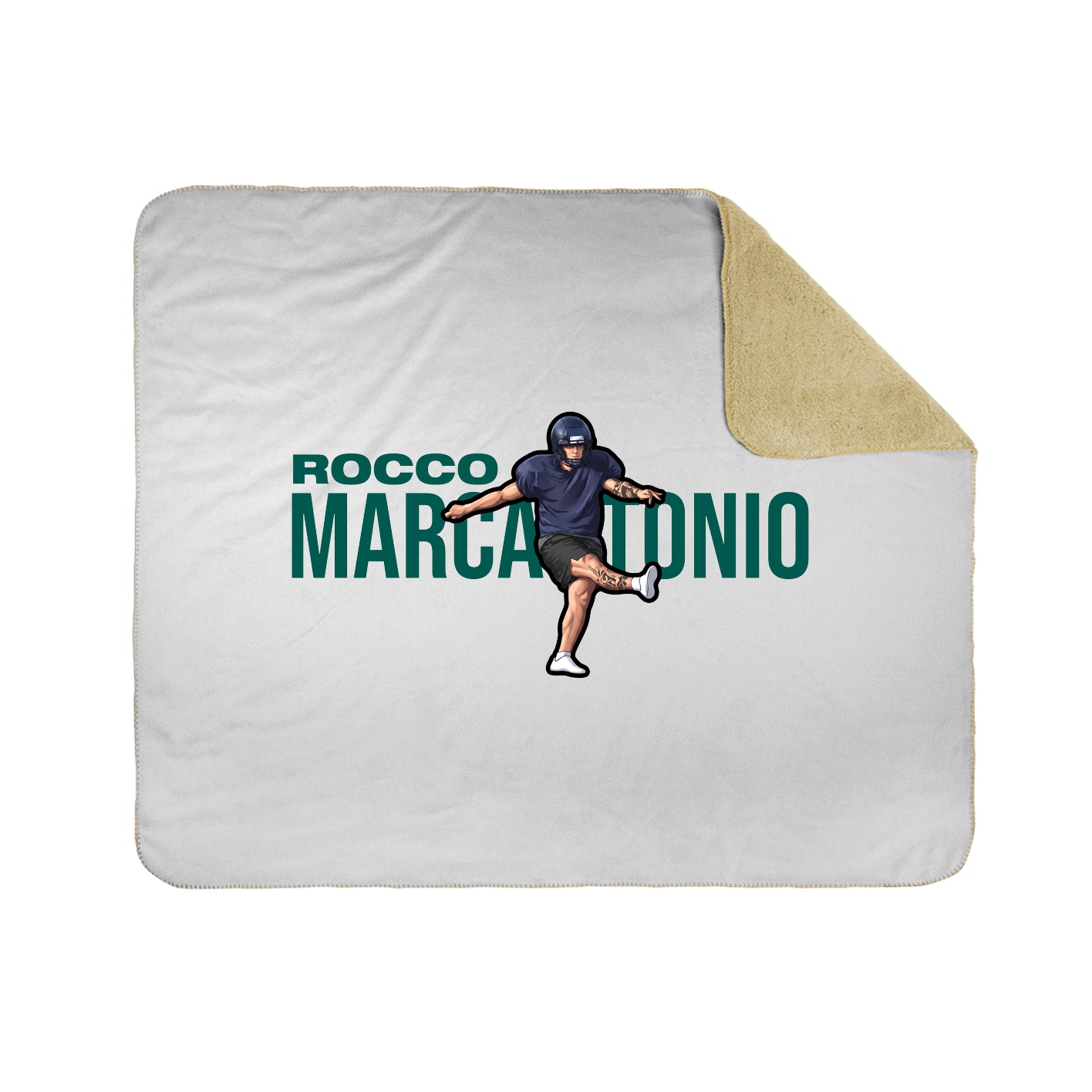 Throw Blanket — Player Name in White