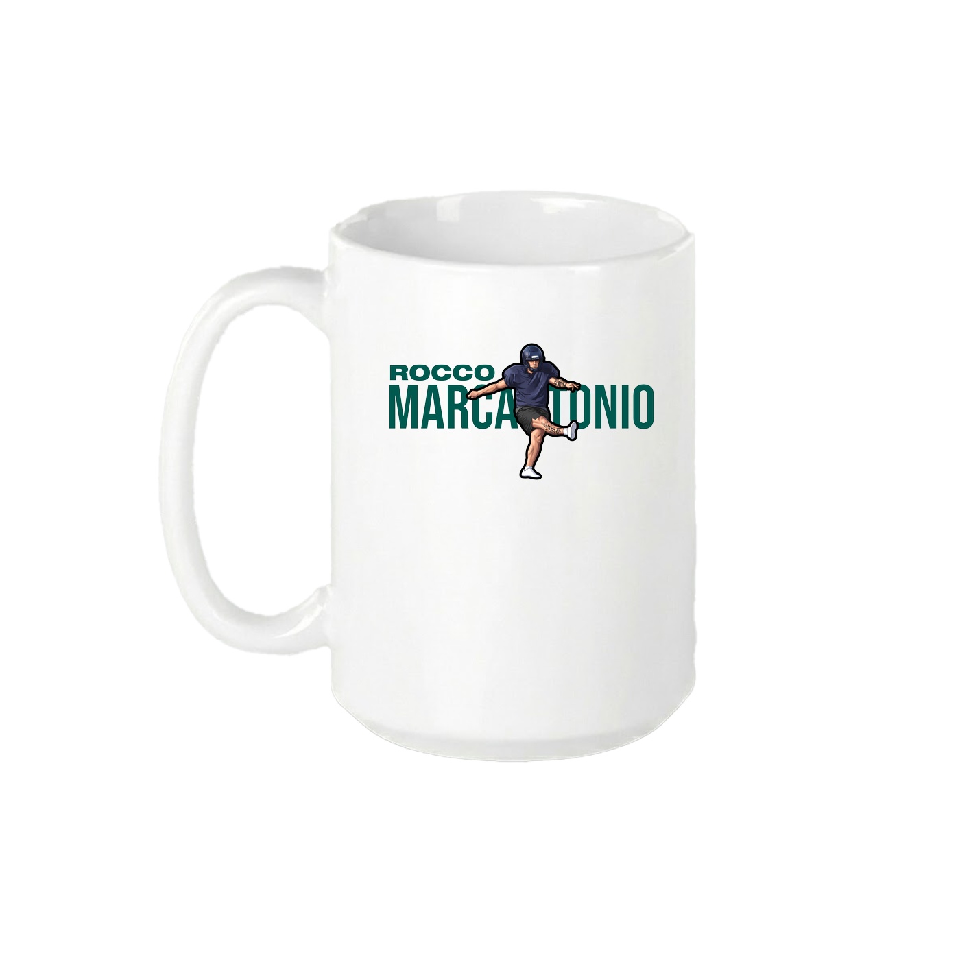 15oz Coffee Mug — Player Name in White