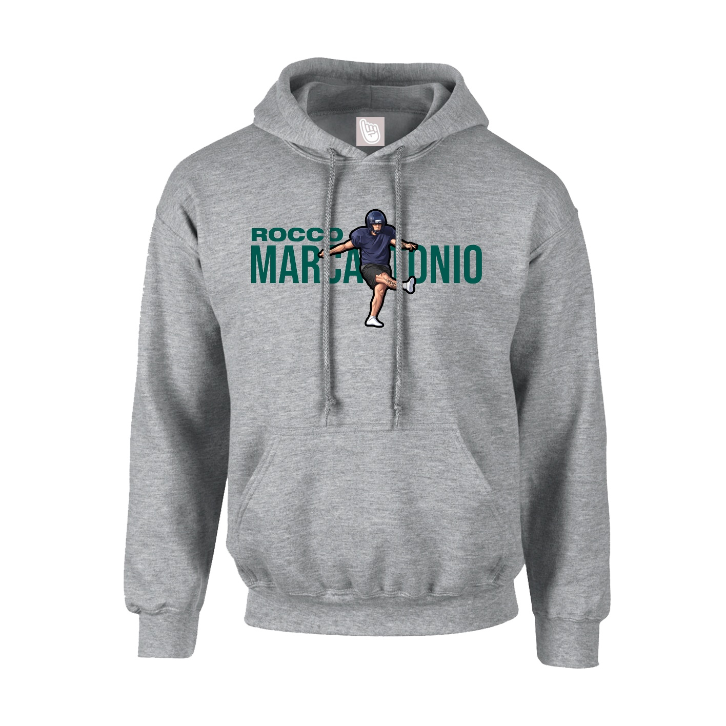 Hoodie — Player Name in Grey
