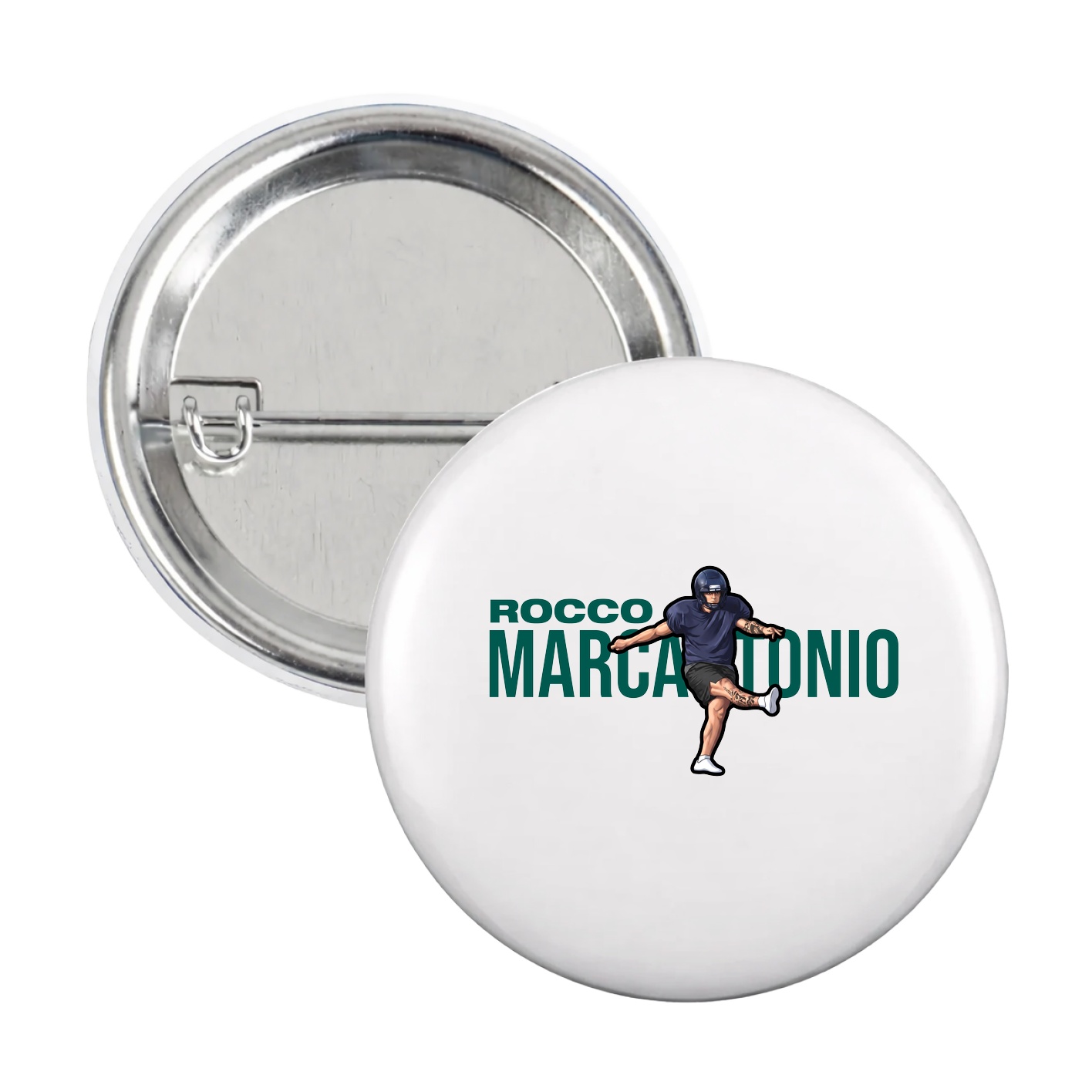 Game Day Button — Player Name in White