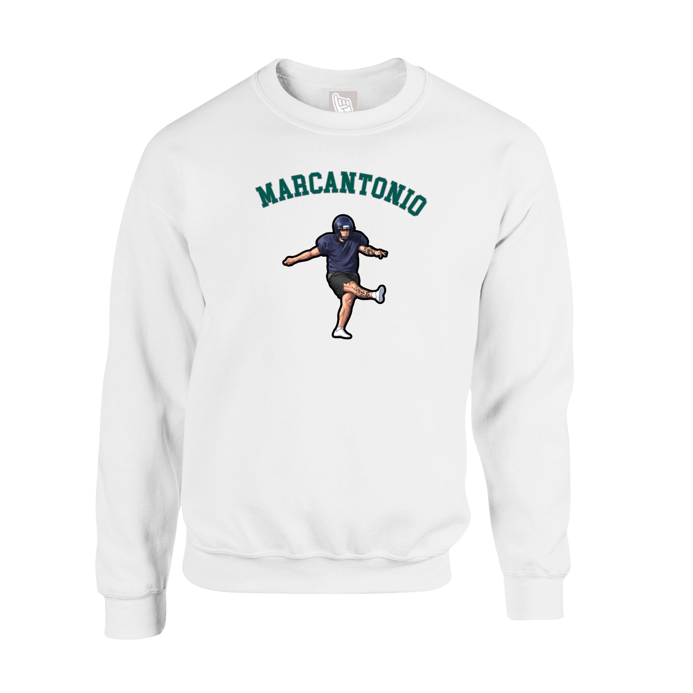 Fleece Crew — Shirsey Arch in White
