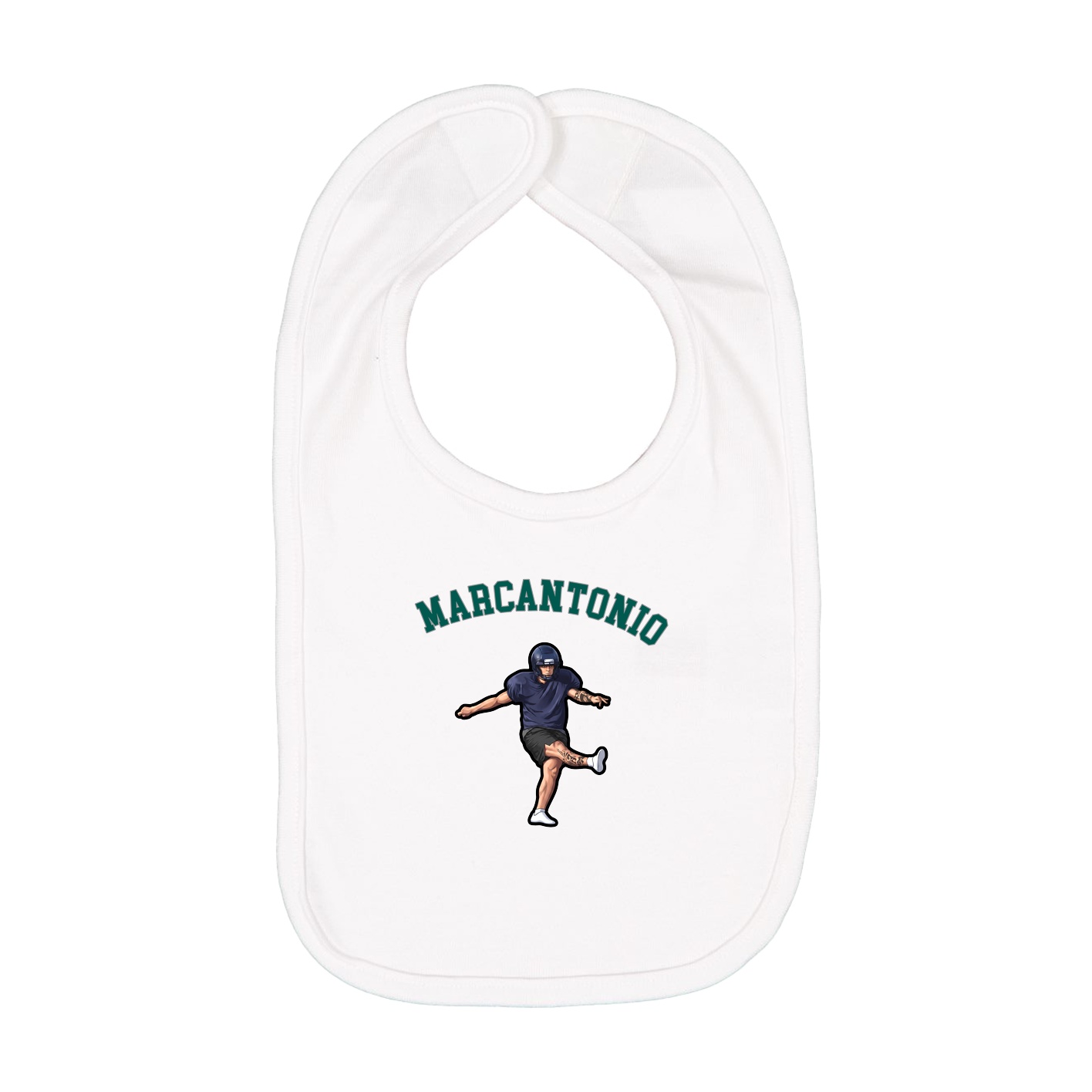 Infant Bib — Shirsey Arch in White