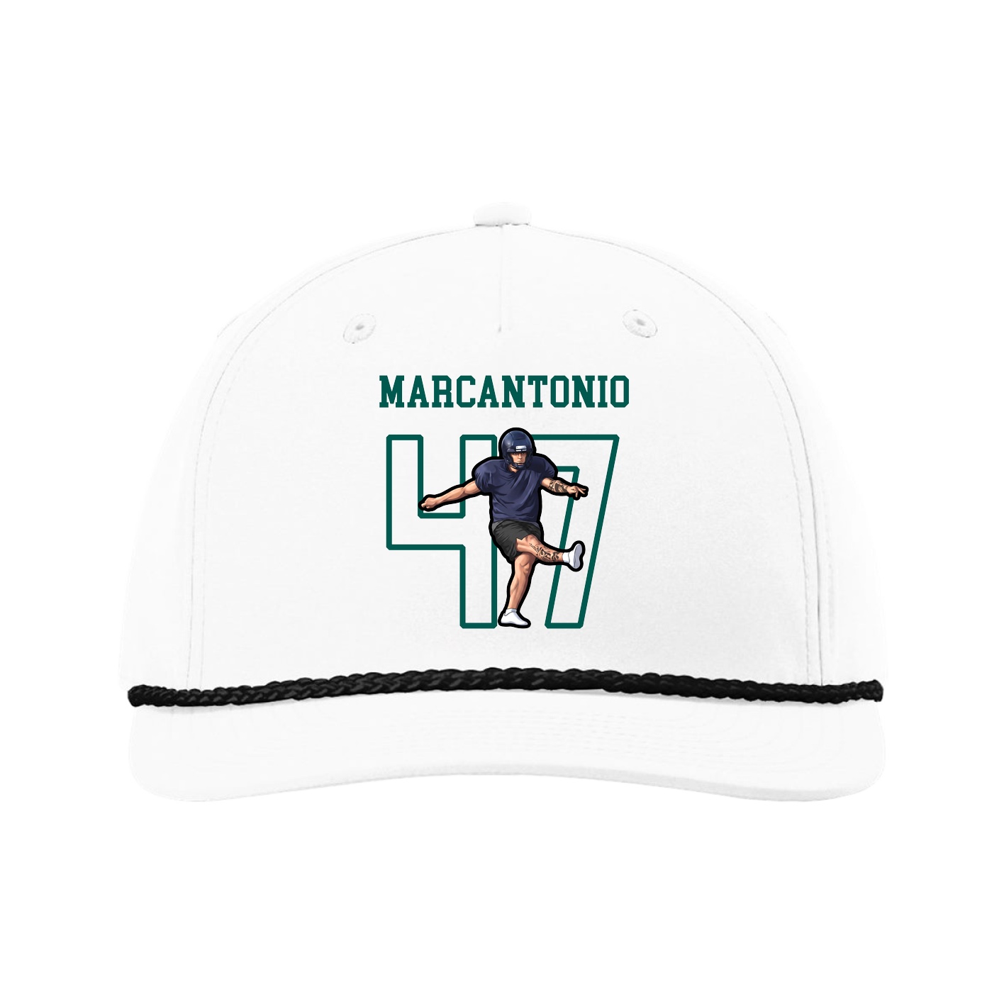 Five-Panel Classic Rope Cap — Shirsey in White