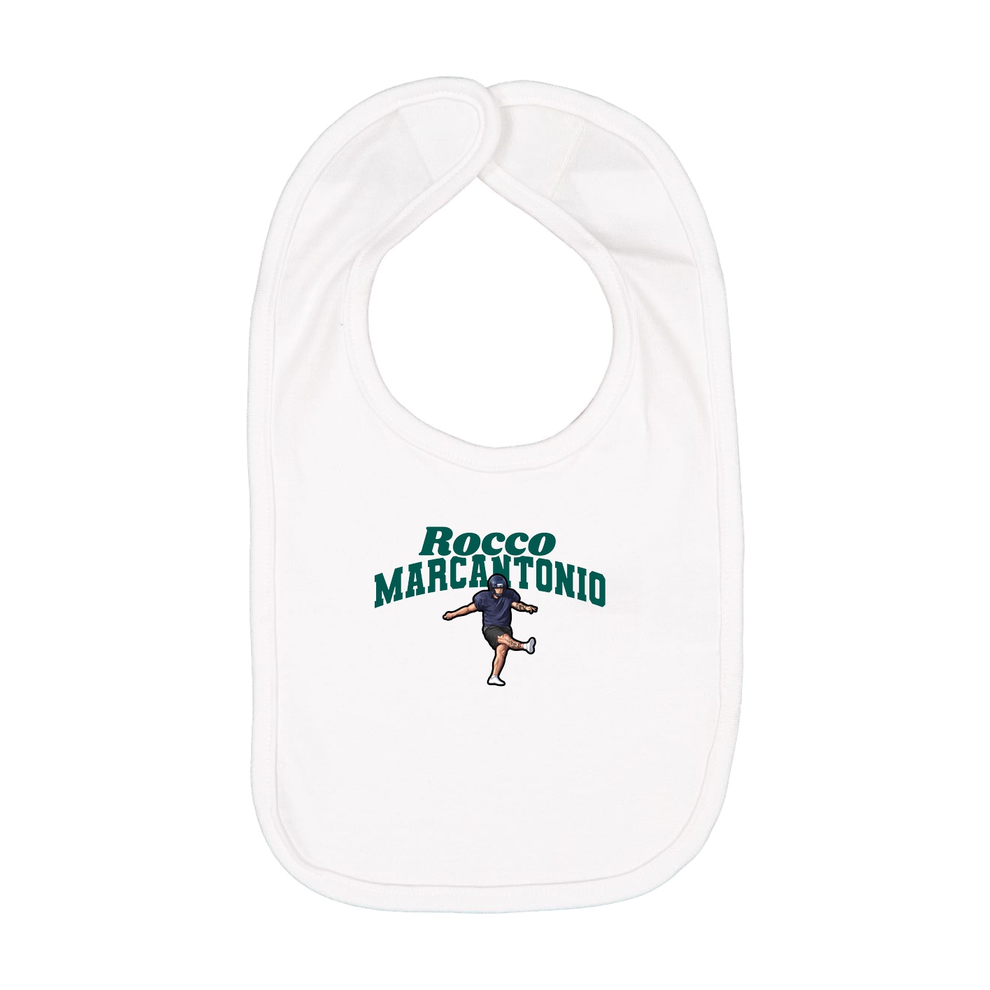 Infant Bib — Signature Arch in White