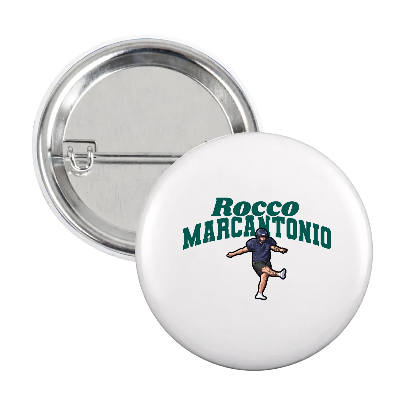 Game Day Button — Signature Arch in White