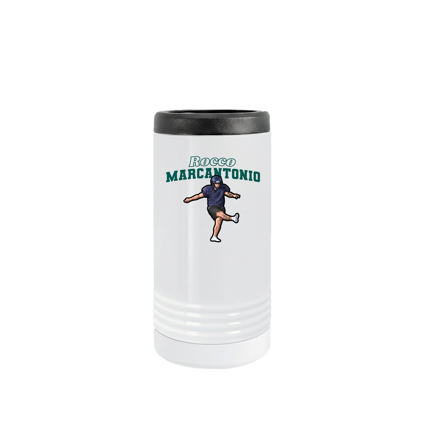 Slim Beverage Holder — Name Arch in White