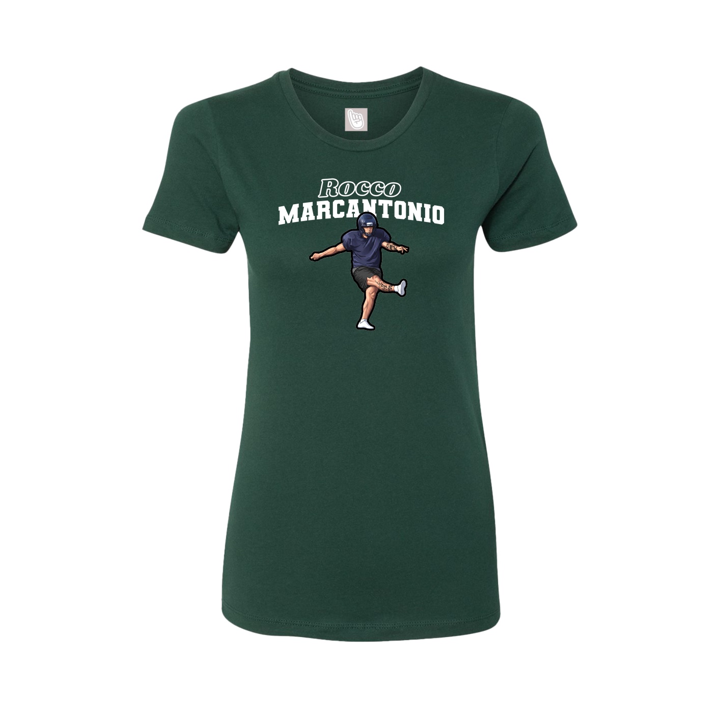 Womens Tee — Name Arch in Green