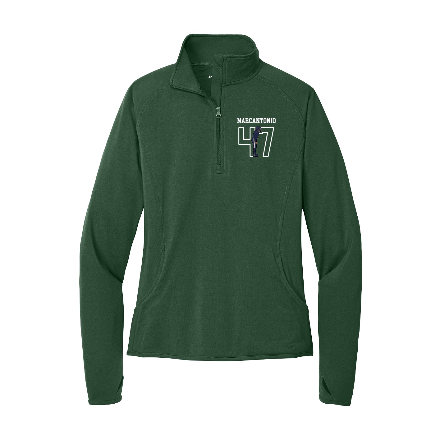 Women's Q-Zip Pullover — Shirsey in Green