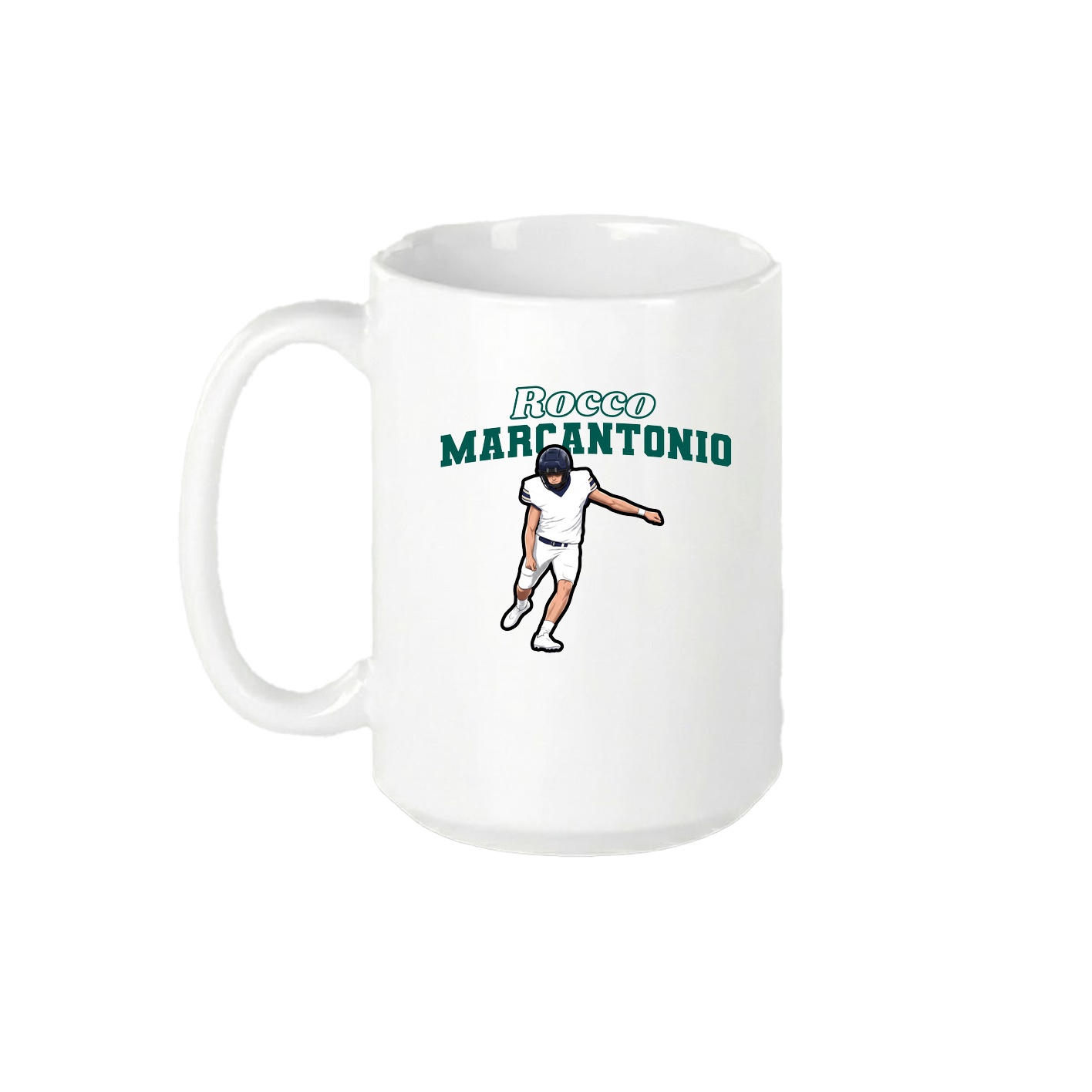 15oz Coffee Mug — Name Arch in White