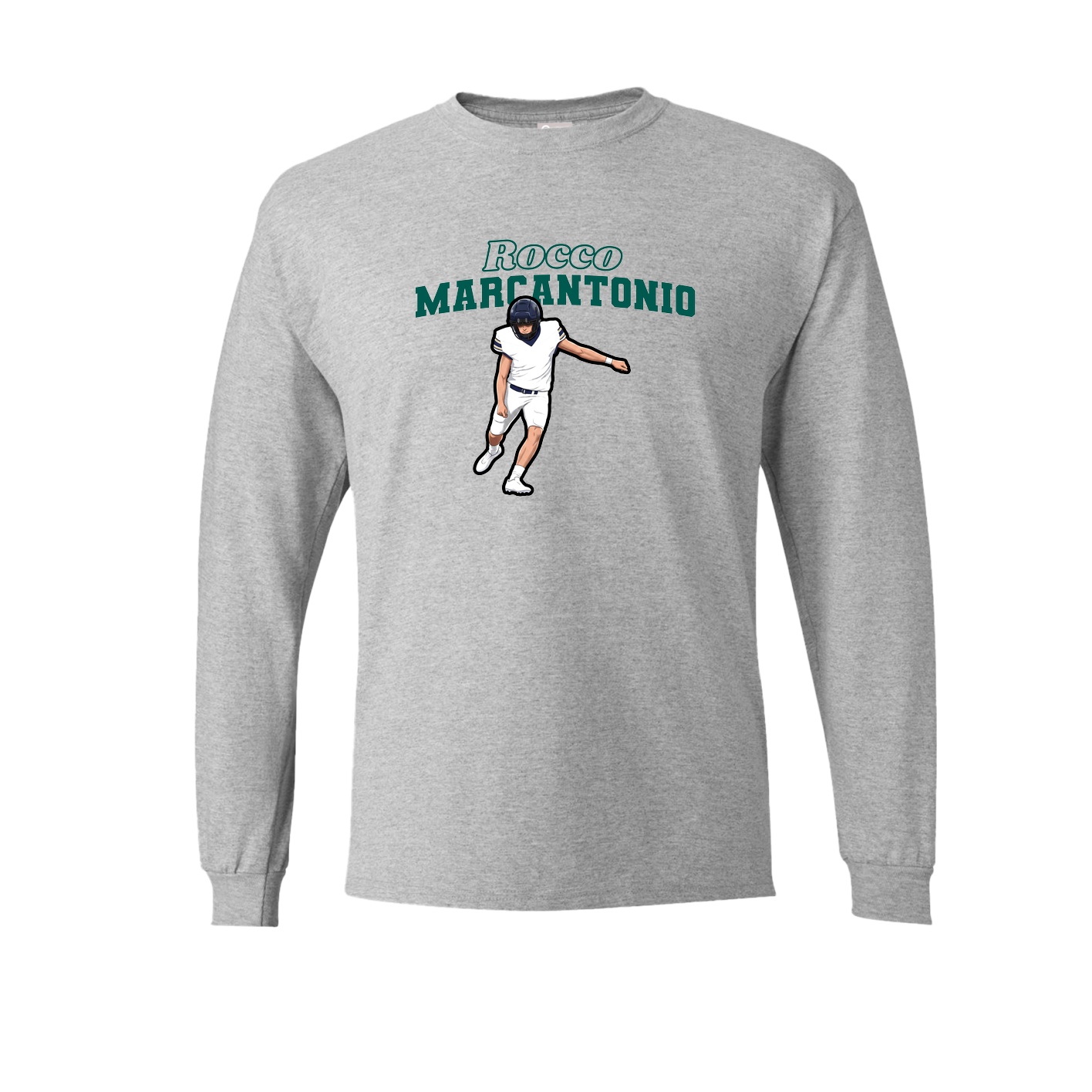 Long Sleeve Tee — Name Arch in Grey