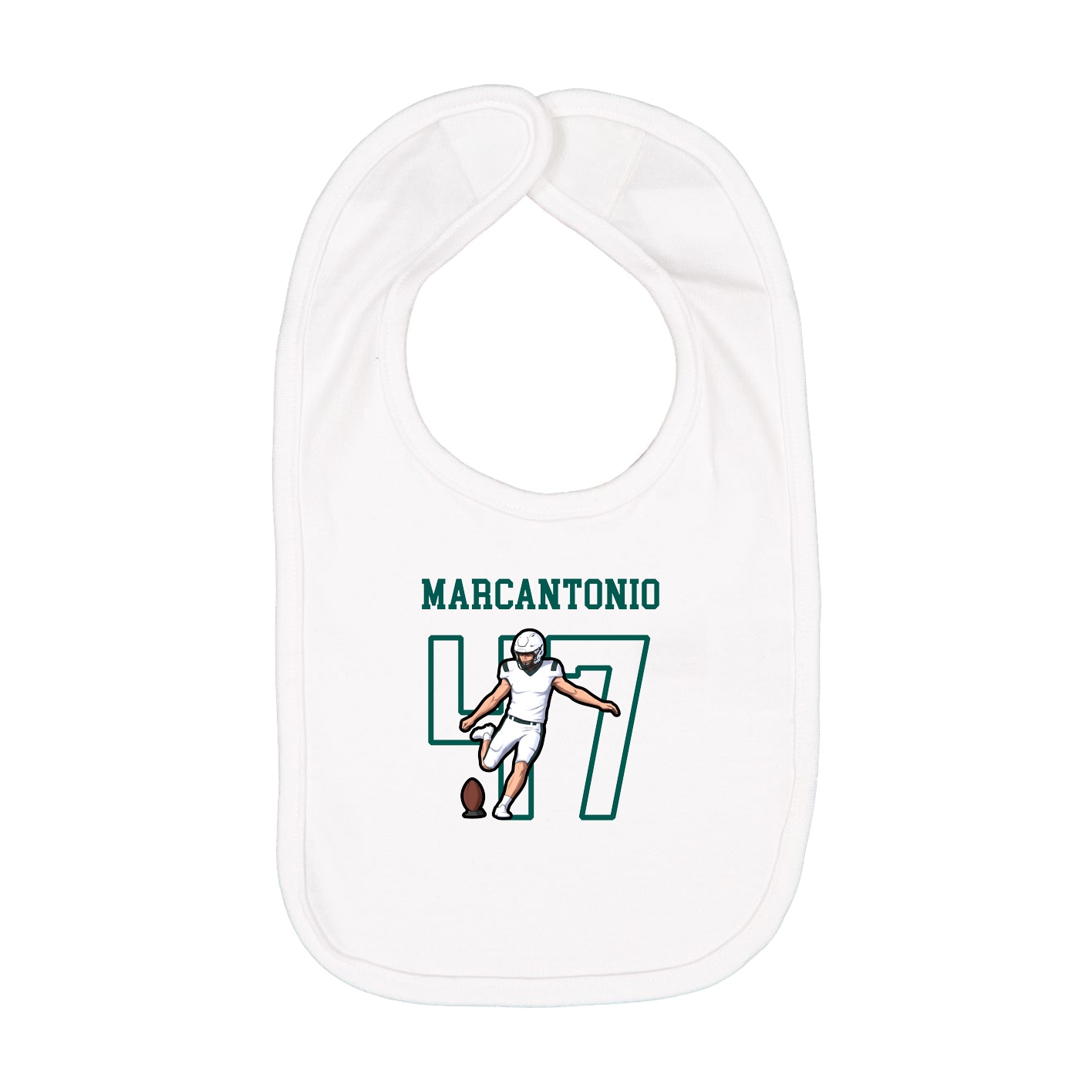 Infant Bib — Shirsey in White