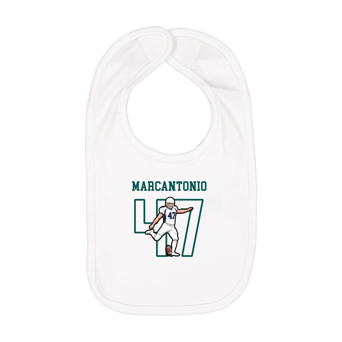 Infant Bib — Shirsey in White