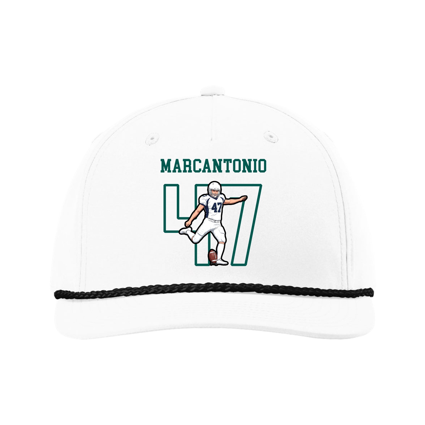 Five-Panel Classic Rope Cap — Shirsey in White