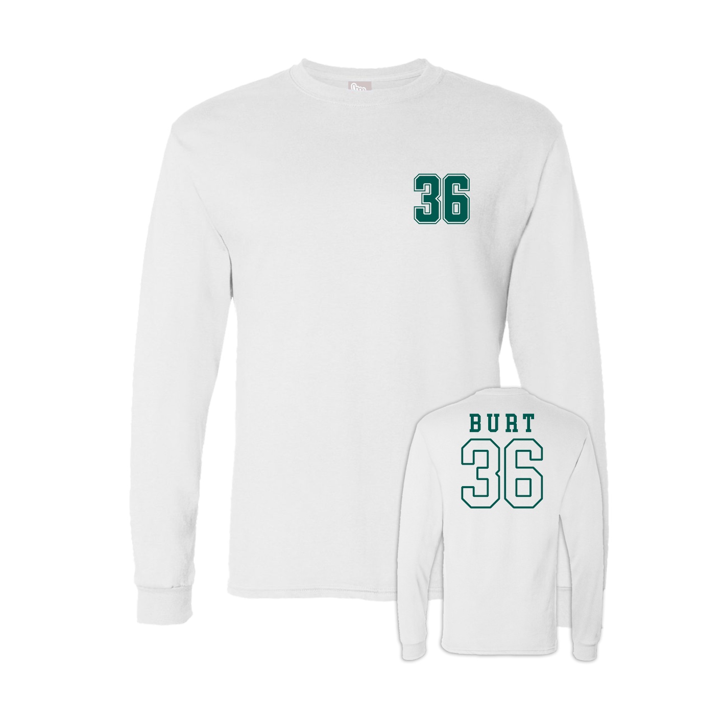 Long Sleeve Tee — Chest Back in White