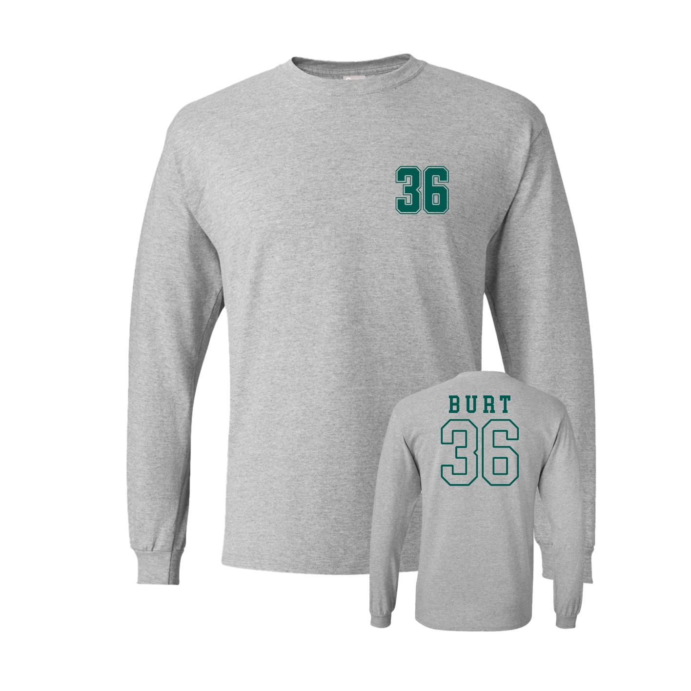 Long Sleeve Tee — Chest Back in Grey