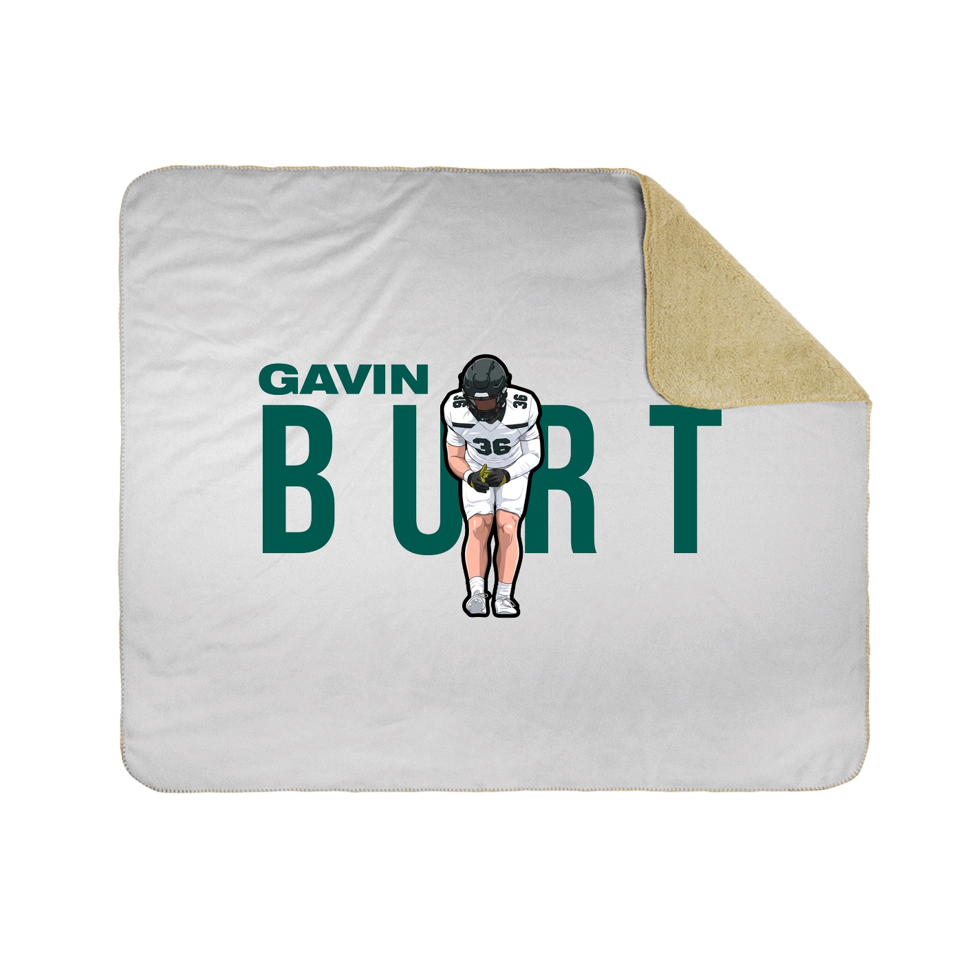 Throw Blanket — Player Name in White