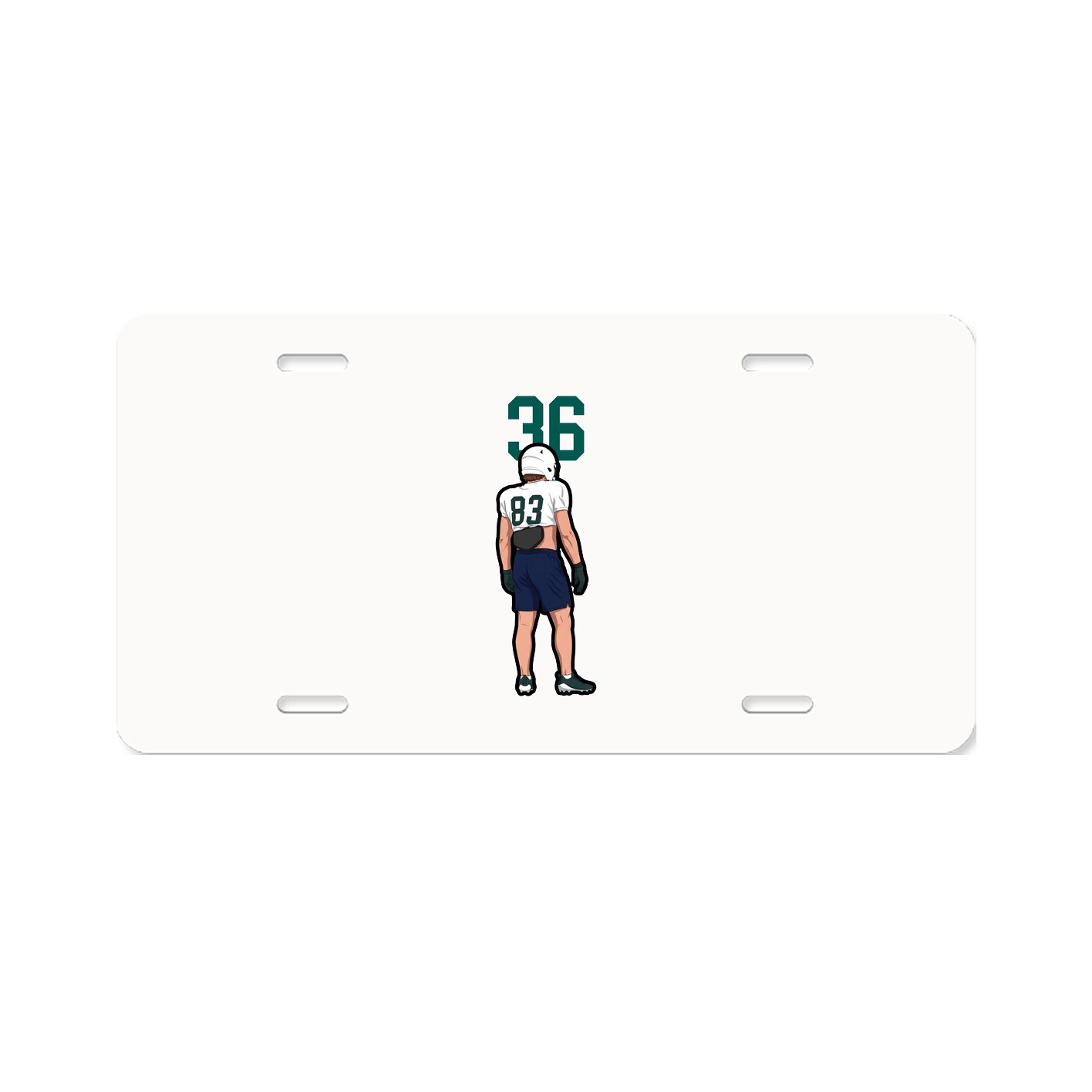 License Plate — Number Top in Classic