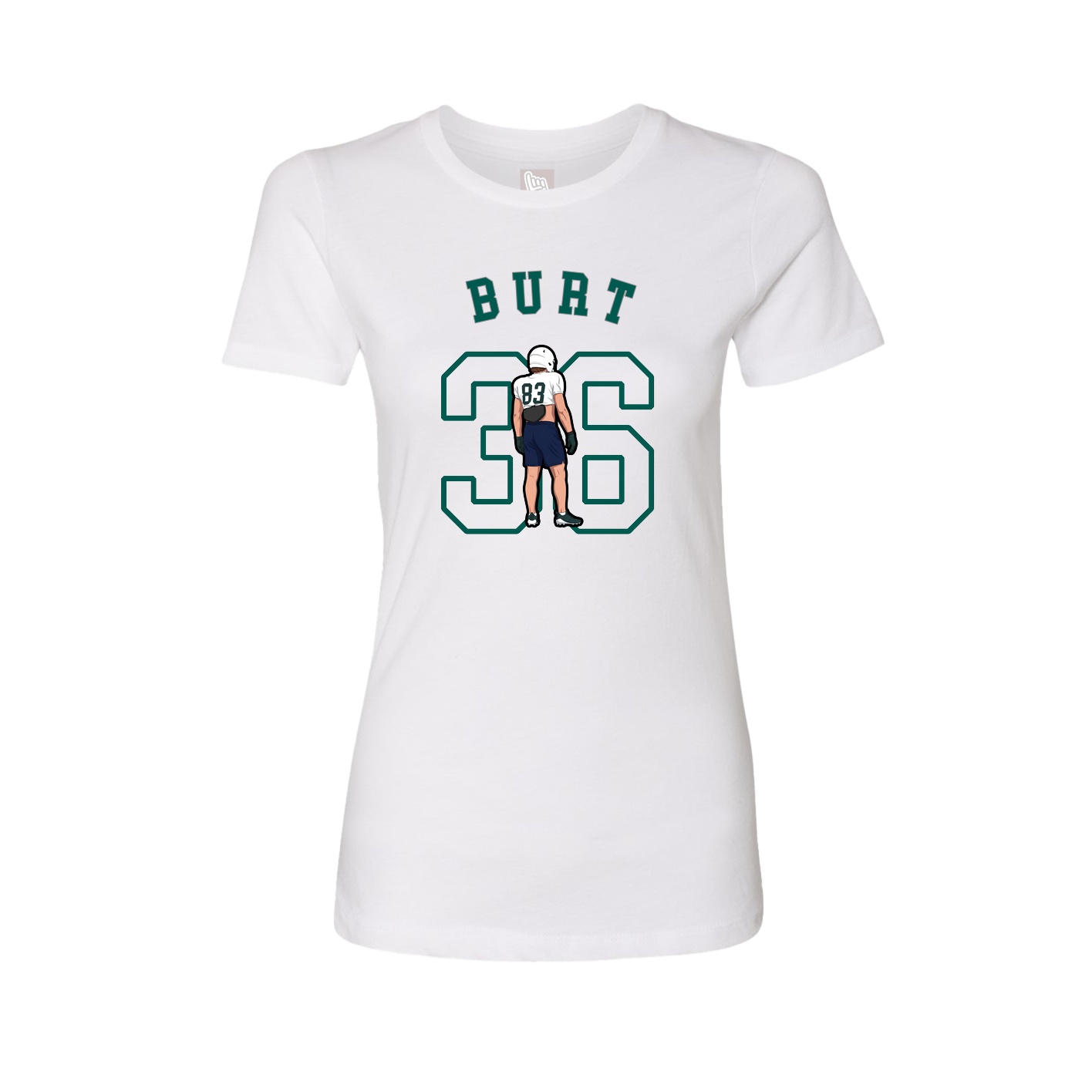 Fitted Women's Tee — Shirsey Arch in White