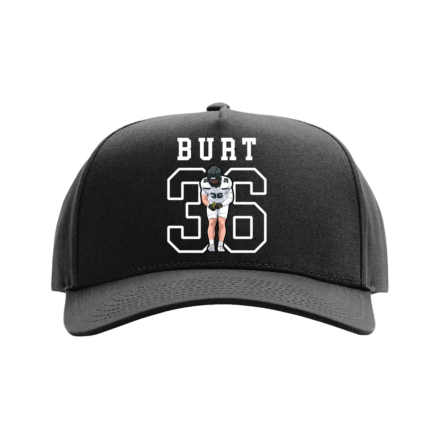Full Fabric Five-Panel Champ Cap — Shirsey in Black
