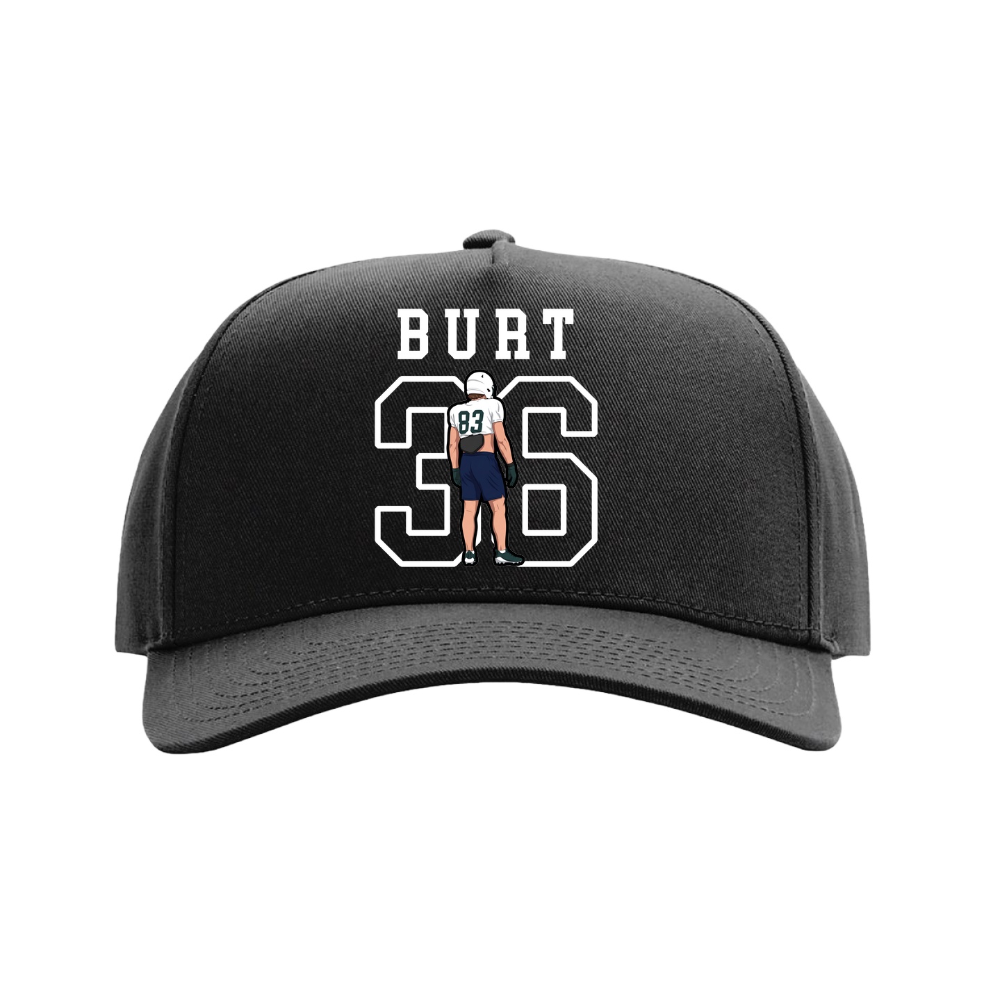 Full Fabric Five-Panel Champ Cap — Shirsey in Black