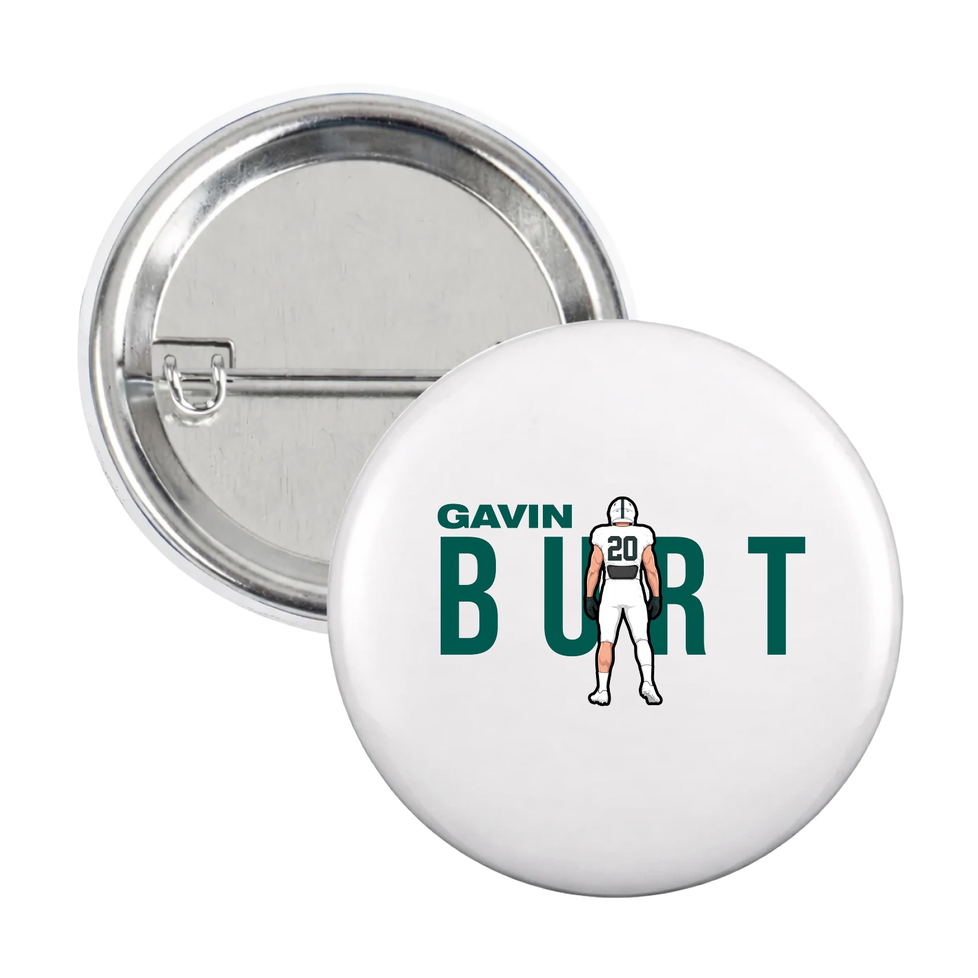 Game Day Button — Player Name in White