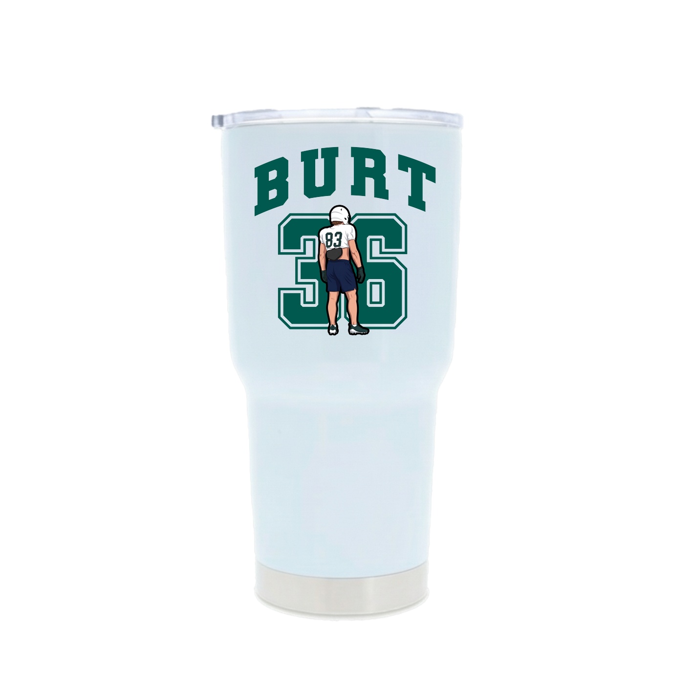 30oz Stainless Steel Tumbler — Number in White