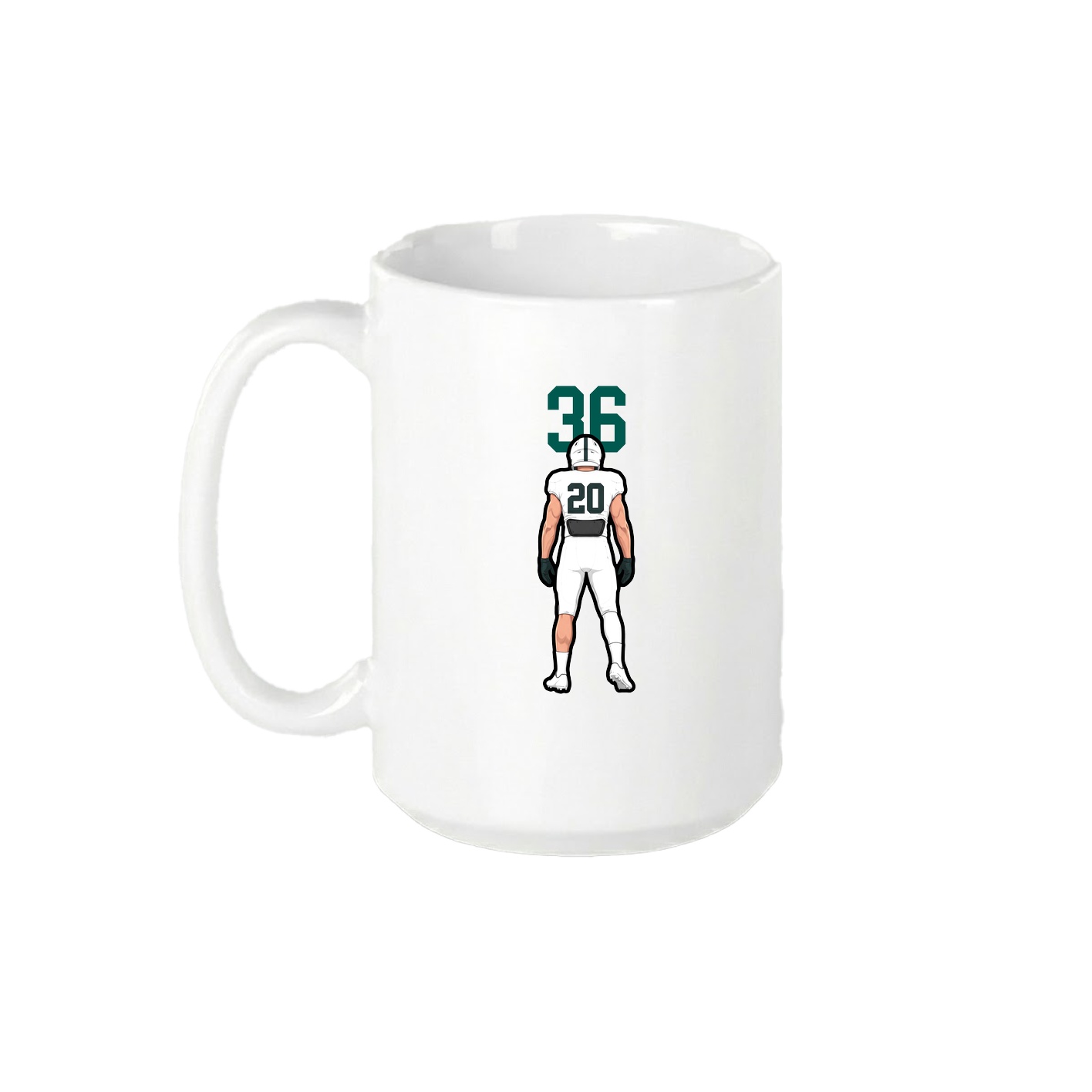 15oz Coffee Mug — Number Top in White