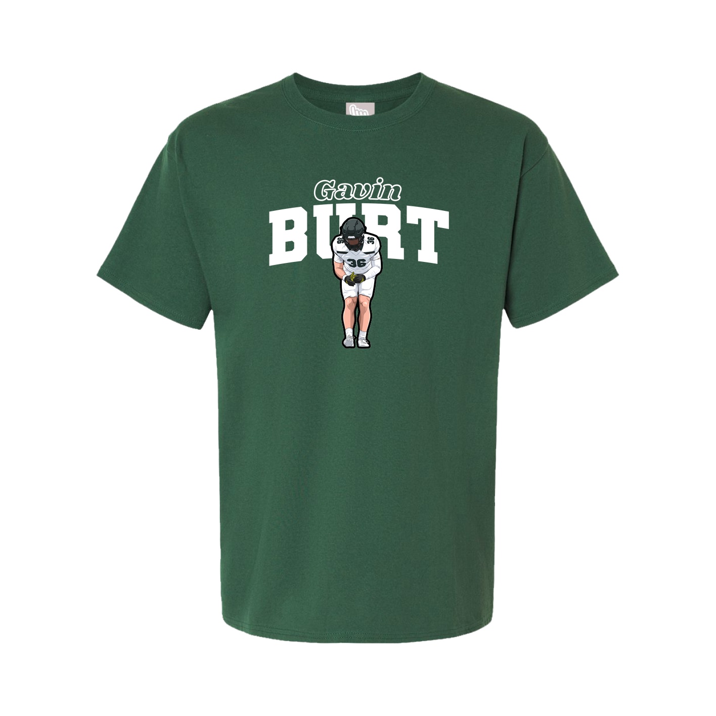 Youth Tee — Name Arch in Green