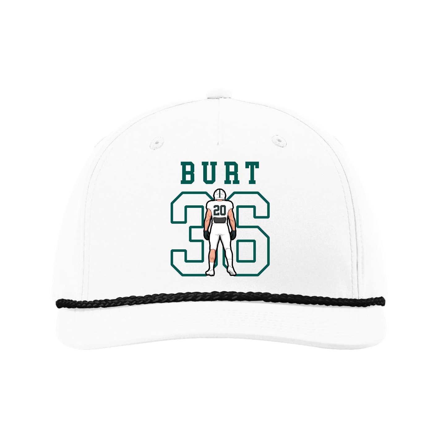 Five-Panel Classic Rope Cap — Shirsey in White
