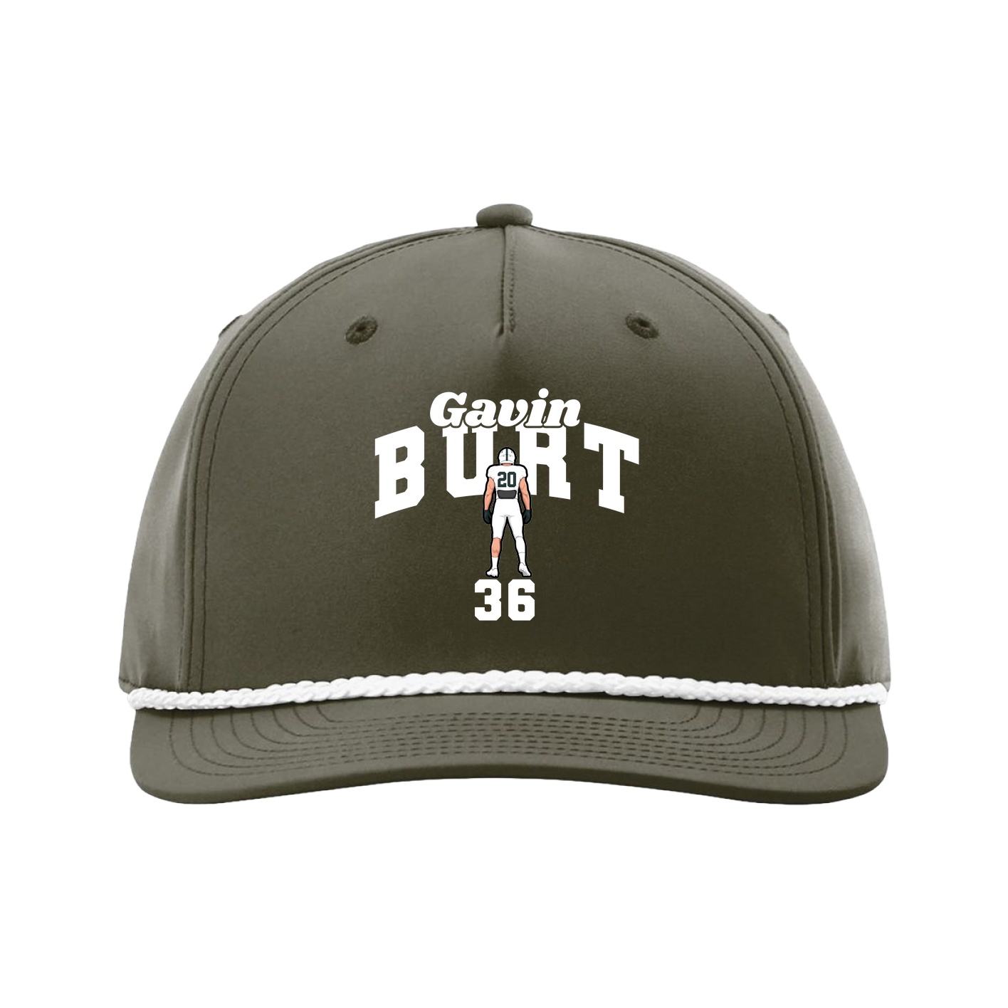 Five-Panel Classic Rope Cap — Signature Arch in Green
