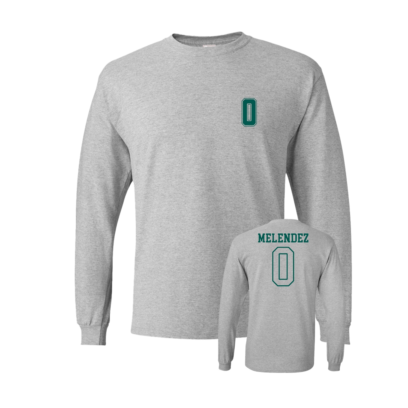 Long Sleeve Tee — Chest Back in Grey