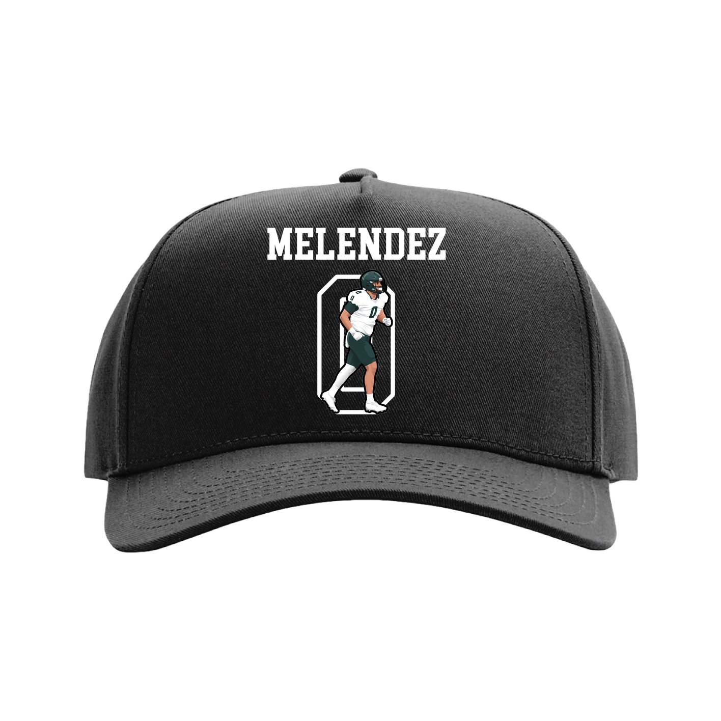 Full Fabric Five-Panel Champ Cap — Shirsey in Black