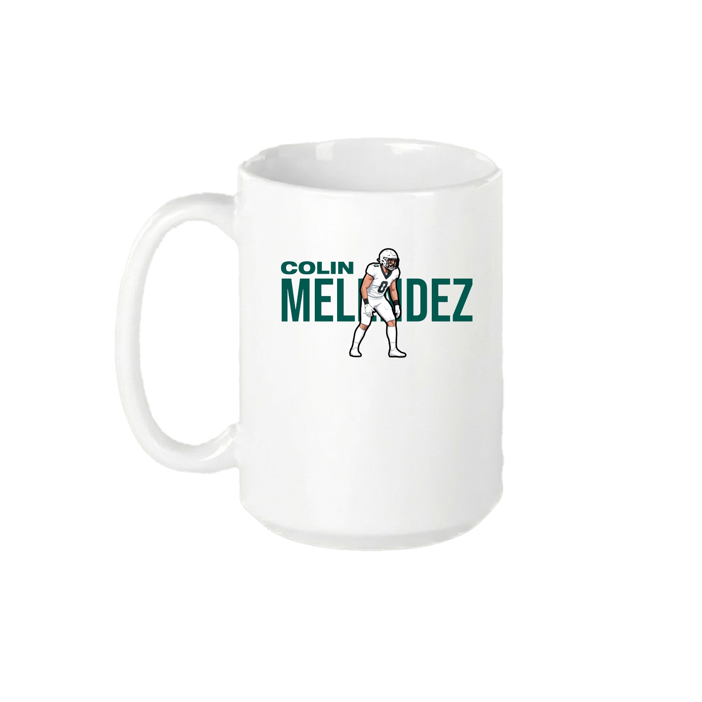 15oz Coffee Mug — Player Name in White