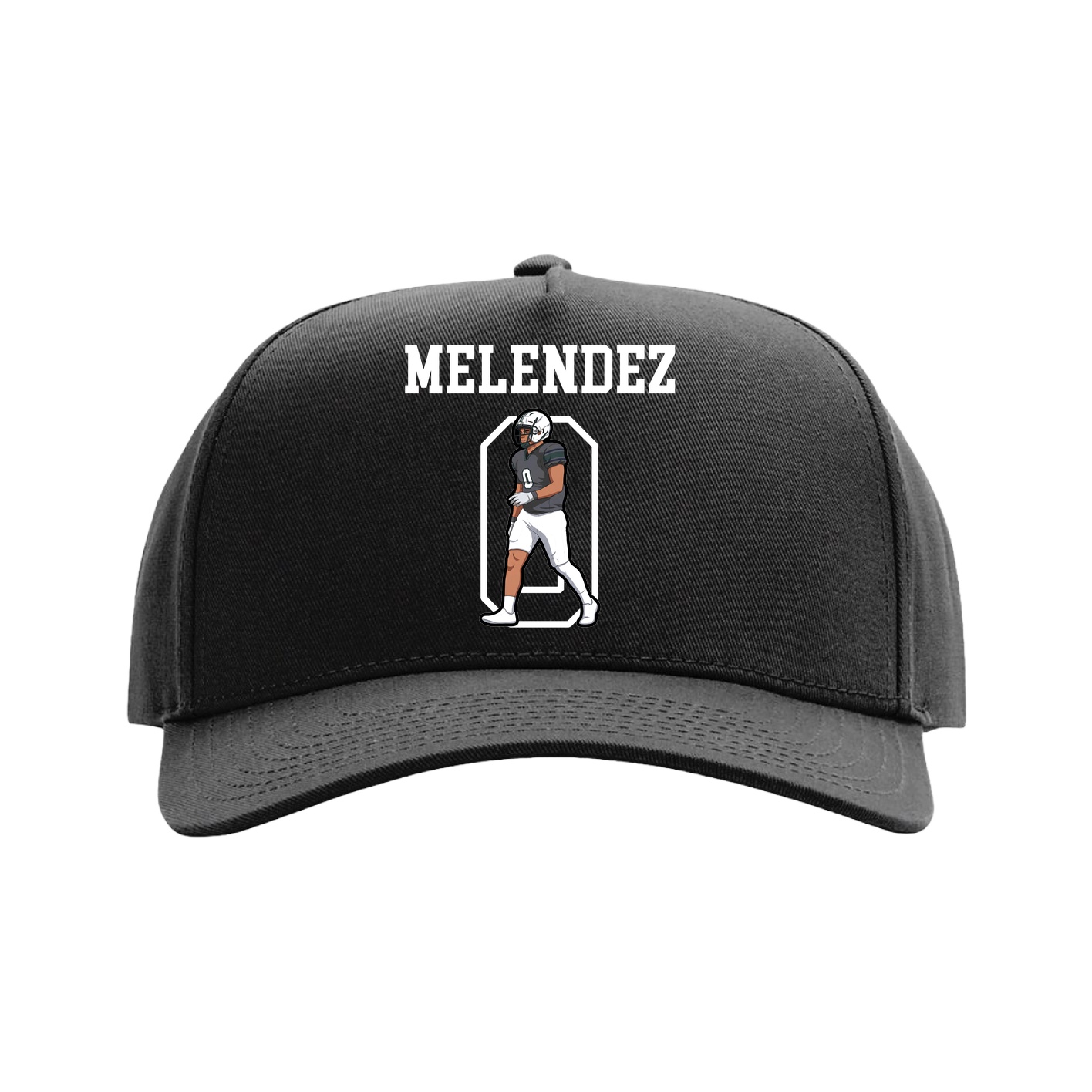 Full Fabric Five-Panel Champ Cap — Shirsey in Black