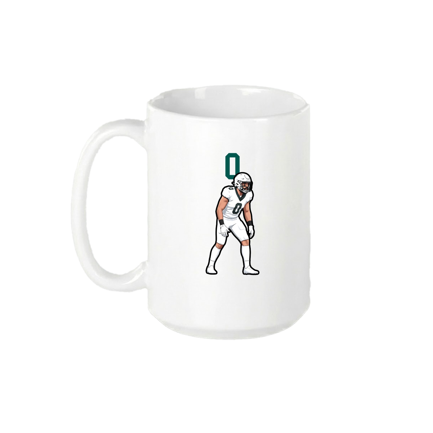 15oz Coffee Mug — Number Top in White
