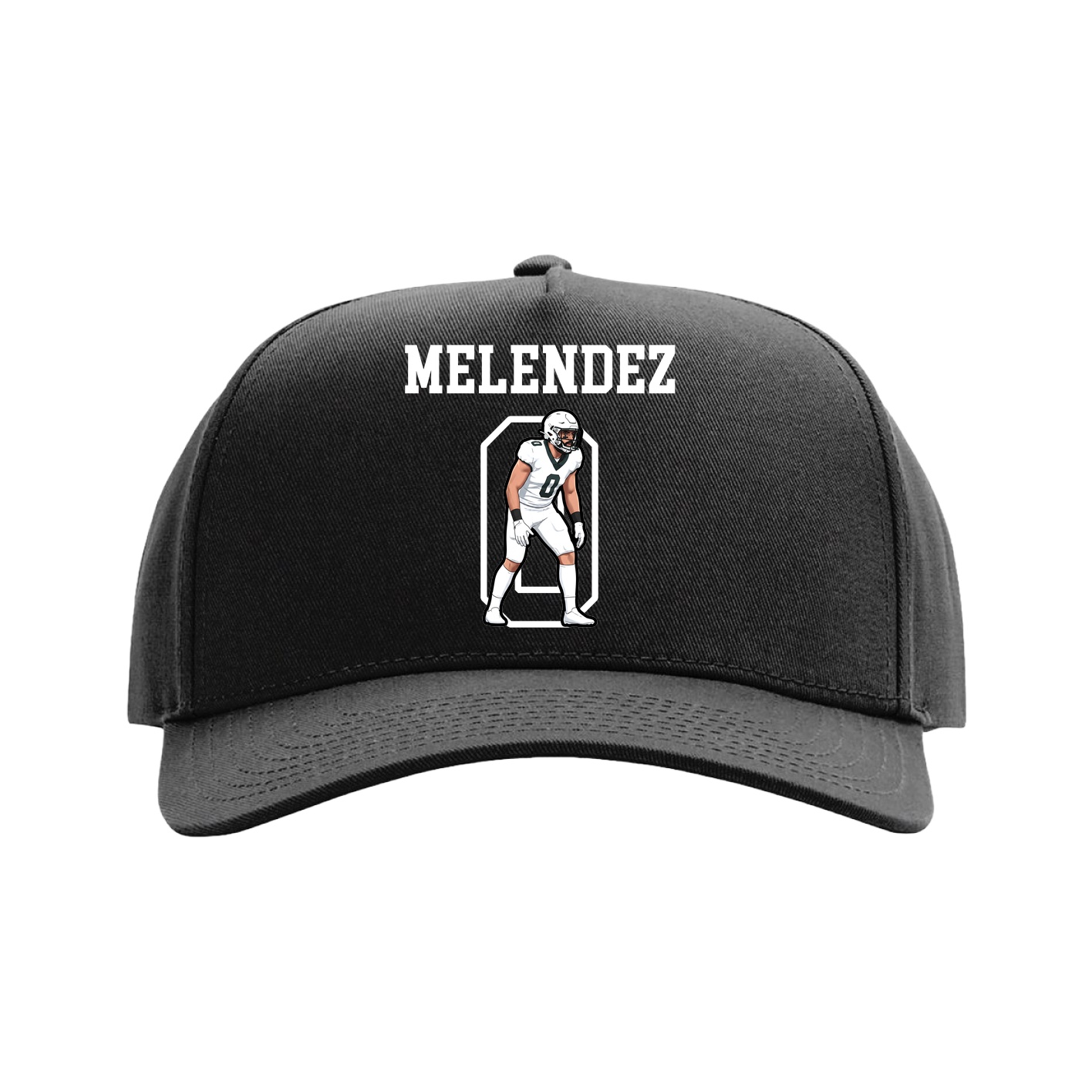 Full Fabric Five-Panel Champ Cap — Shirsey in Black