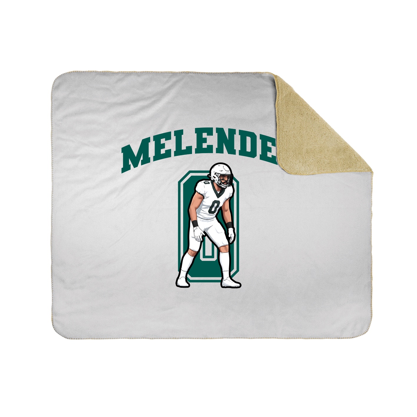 Throw Blanket — Number in White