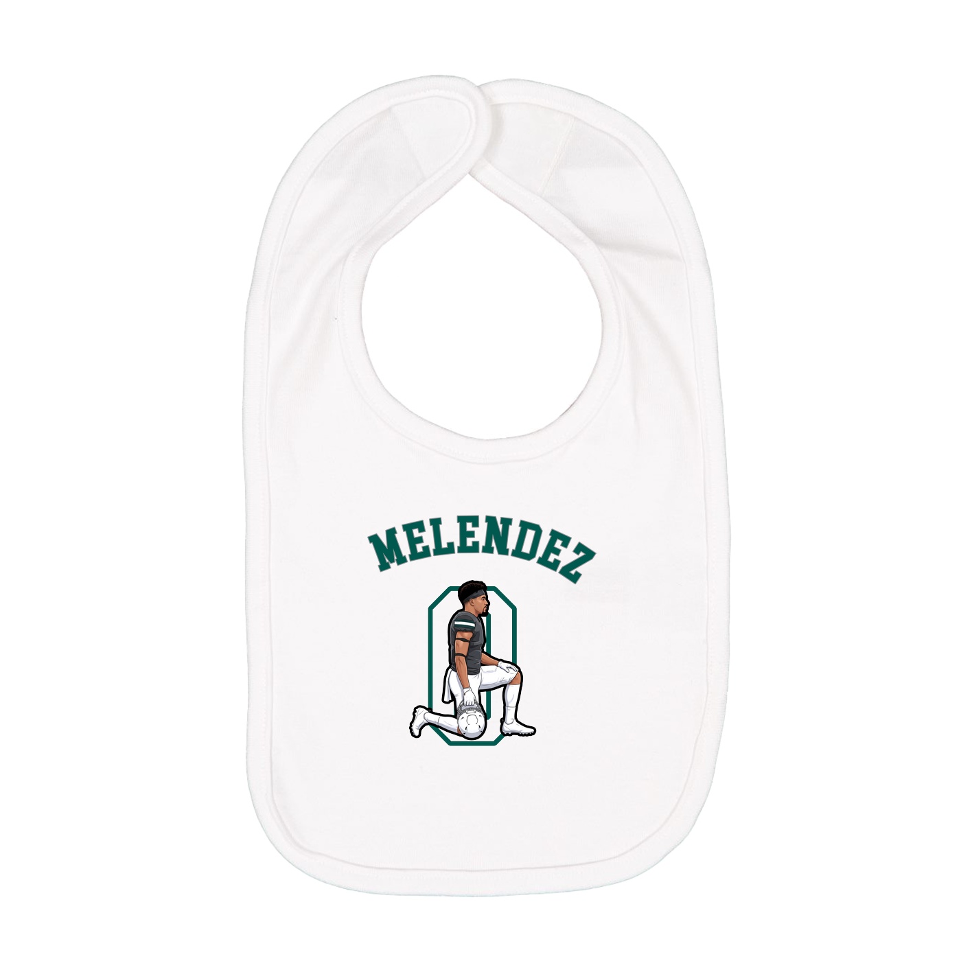 Infant Bib — Shirsey Arch in White