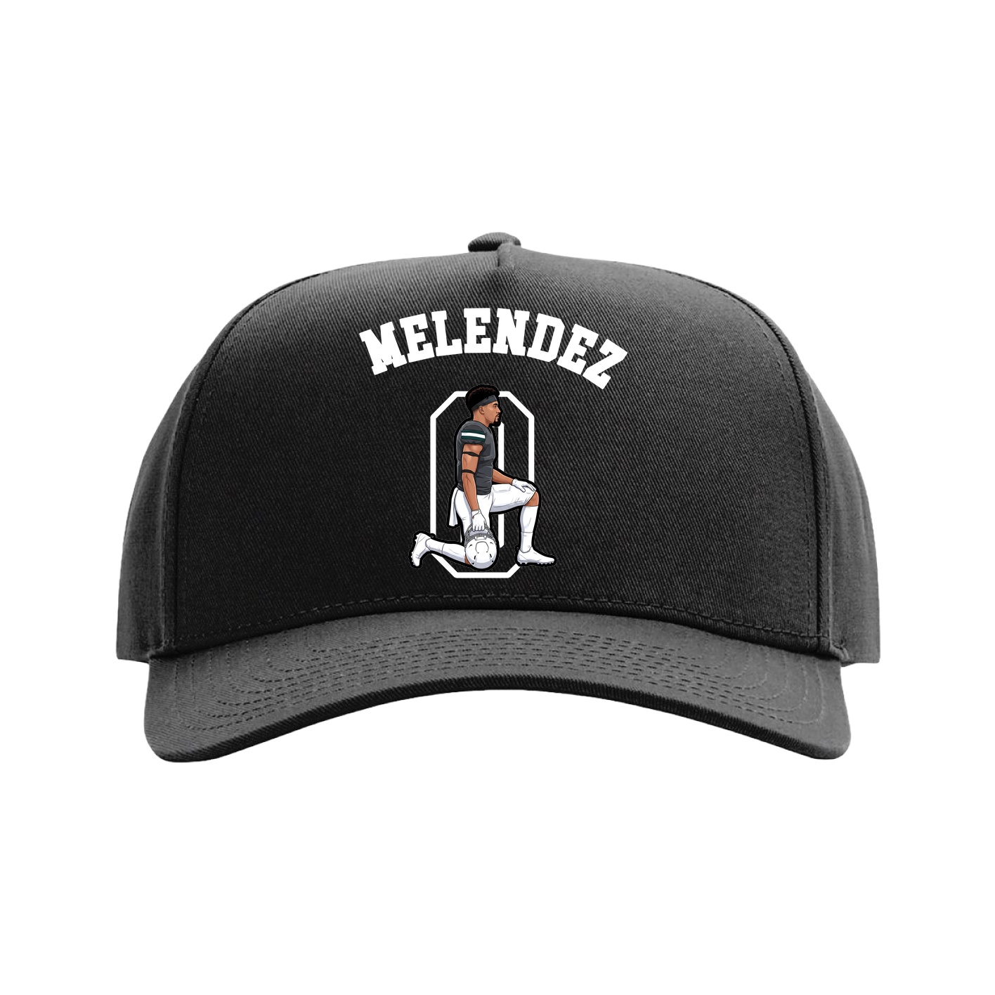 Full Fabric Five-Panel Champ Cap — Shirsey Arch in Black
