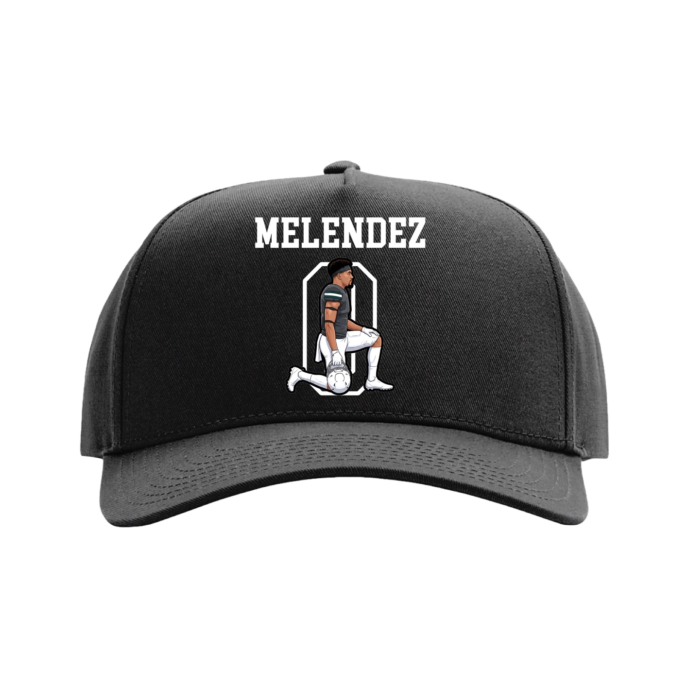 Full Fabric Five-Panel Champ Cap — Shirsey in Black