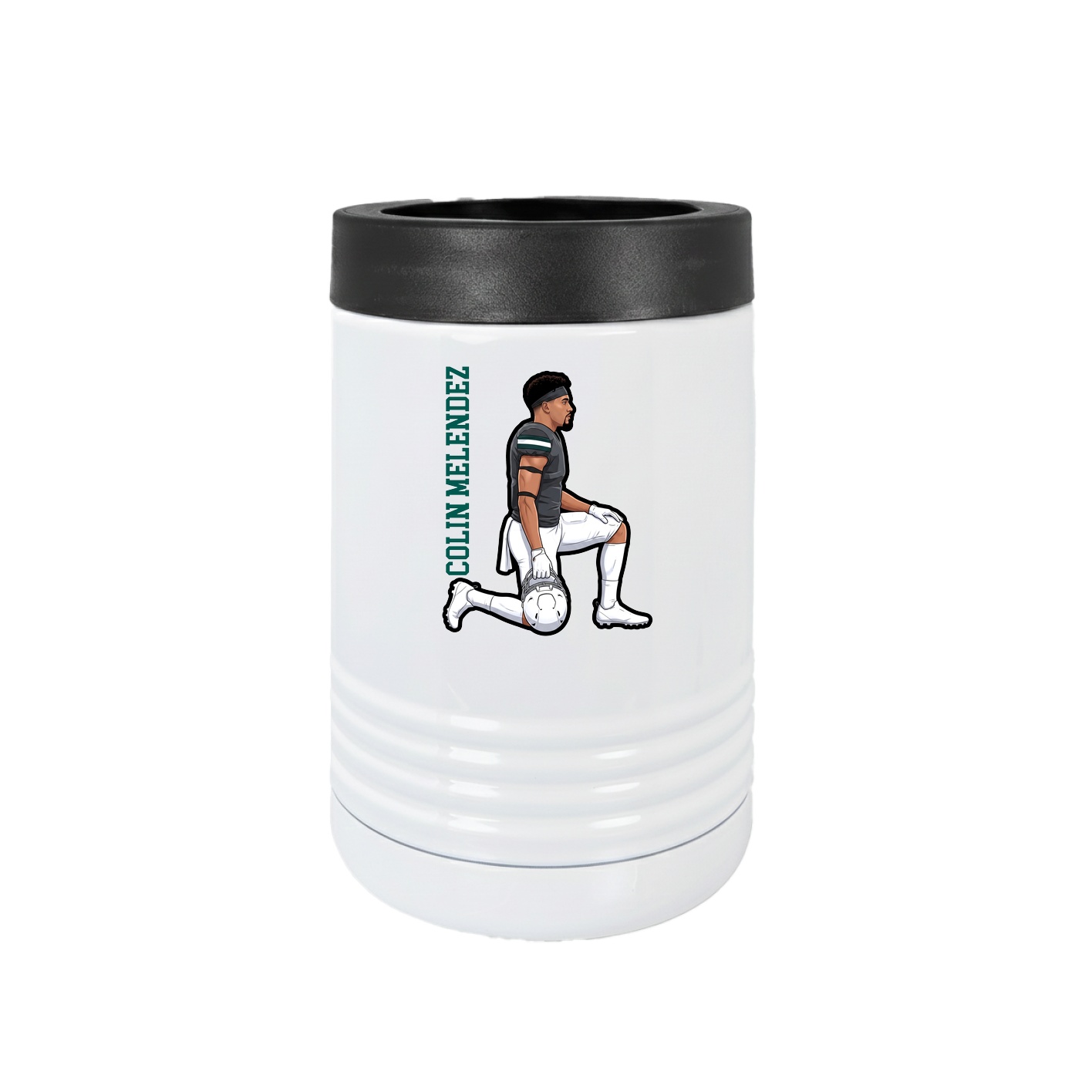 Beverage Holder — Name Vertical in White