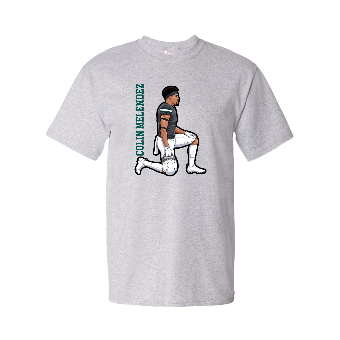 Tee — Name Vertical in Grey