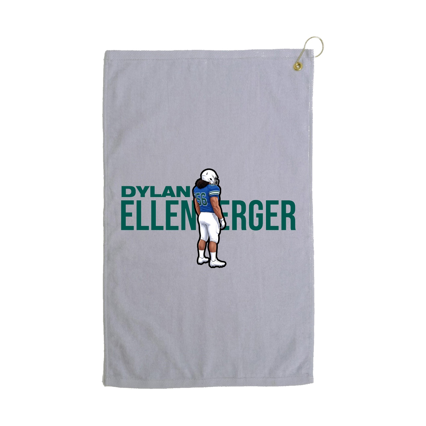 Golf Towel — Player Name in Grey