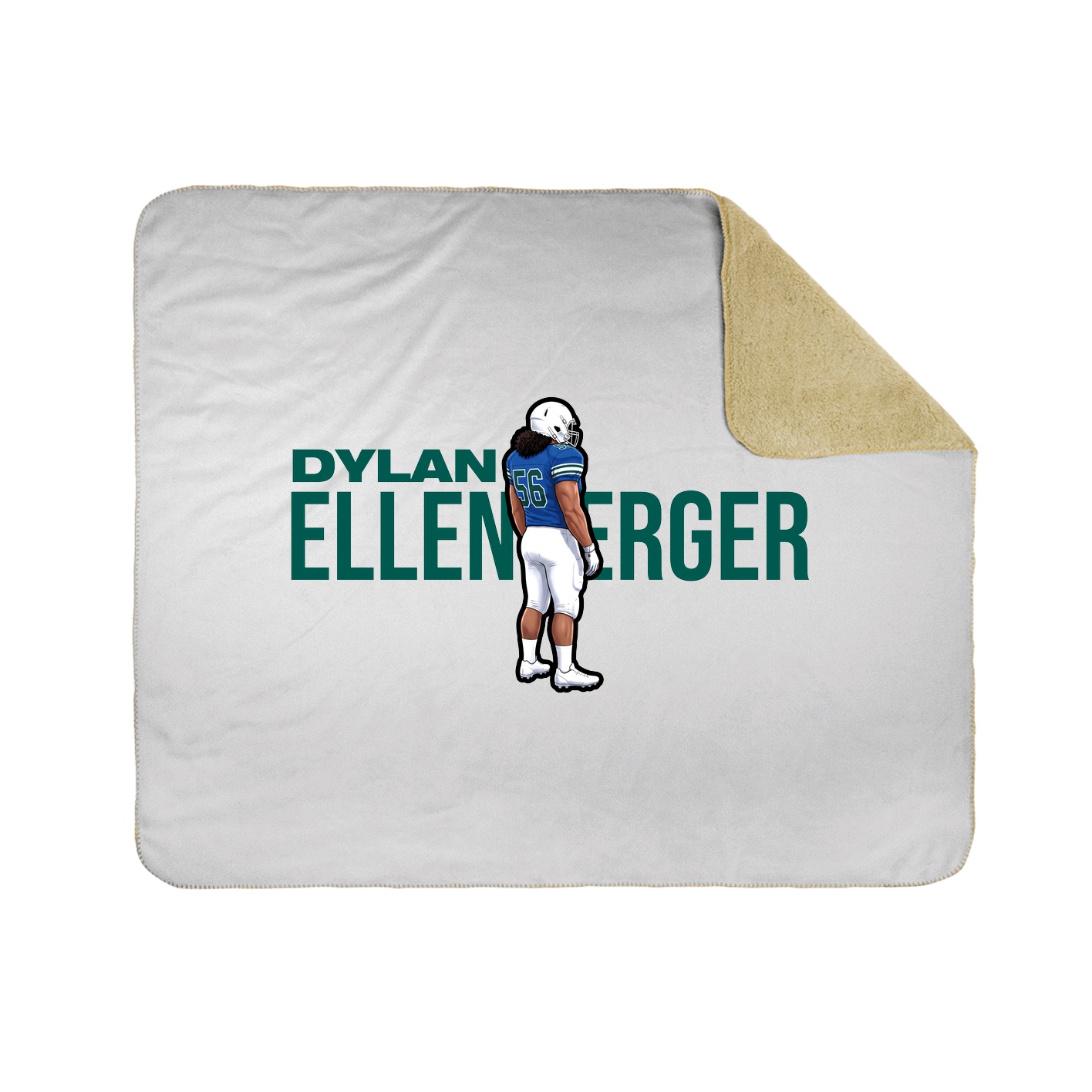 Throw Blanket — Player Name in White