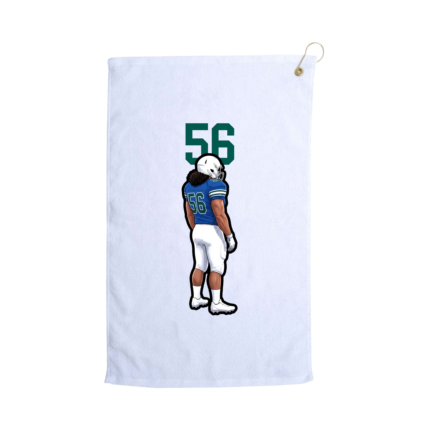 Golf Towel — Number Top in White