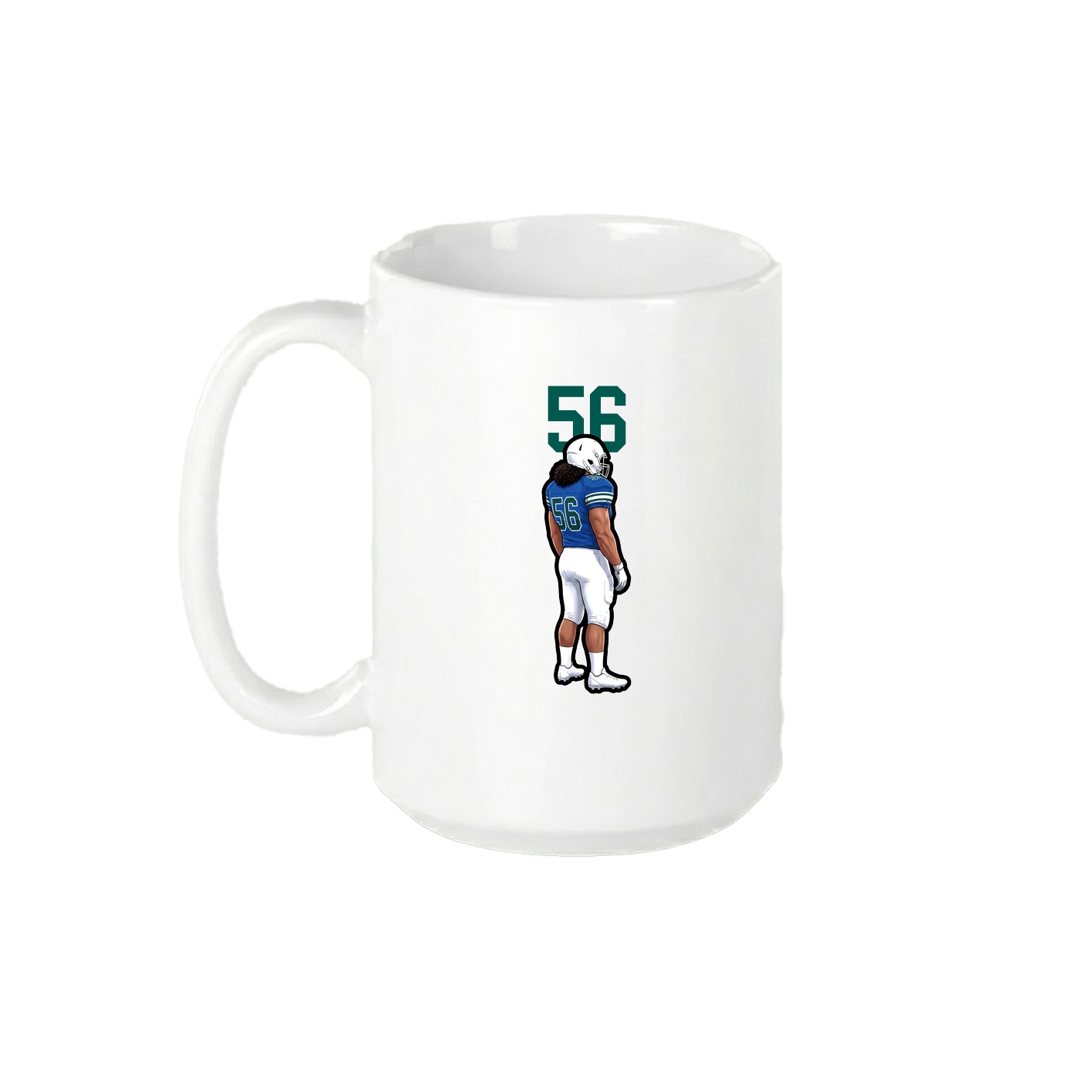 15oz Coffee Mug — Number Top in White