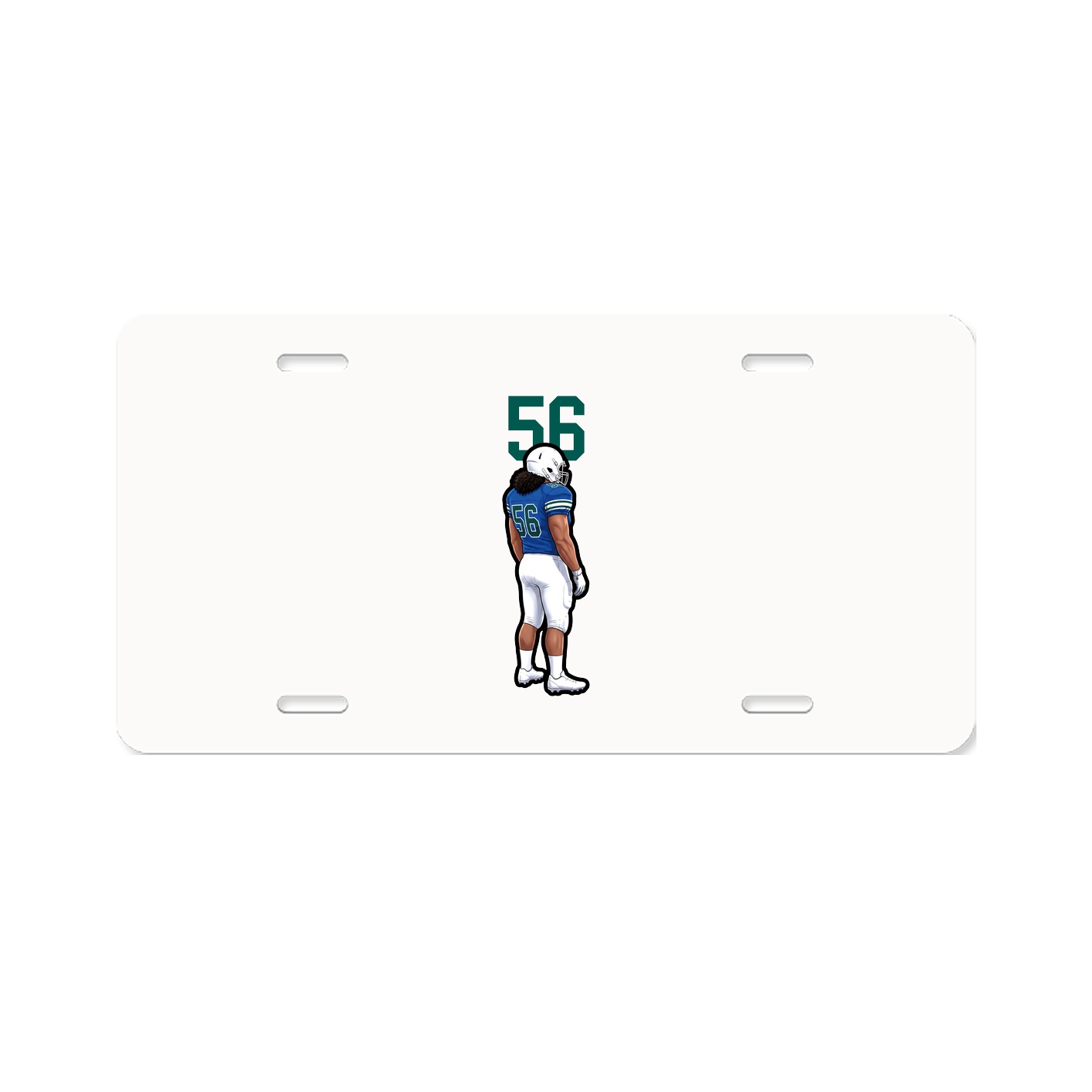 License Plate — Number Top in Classic