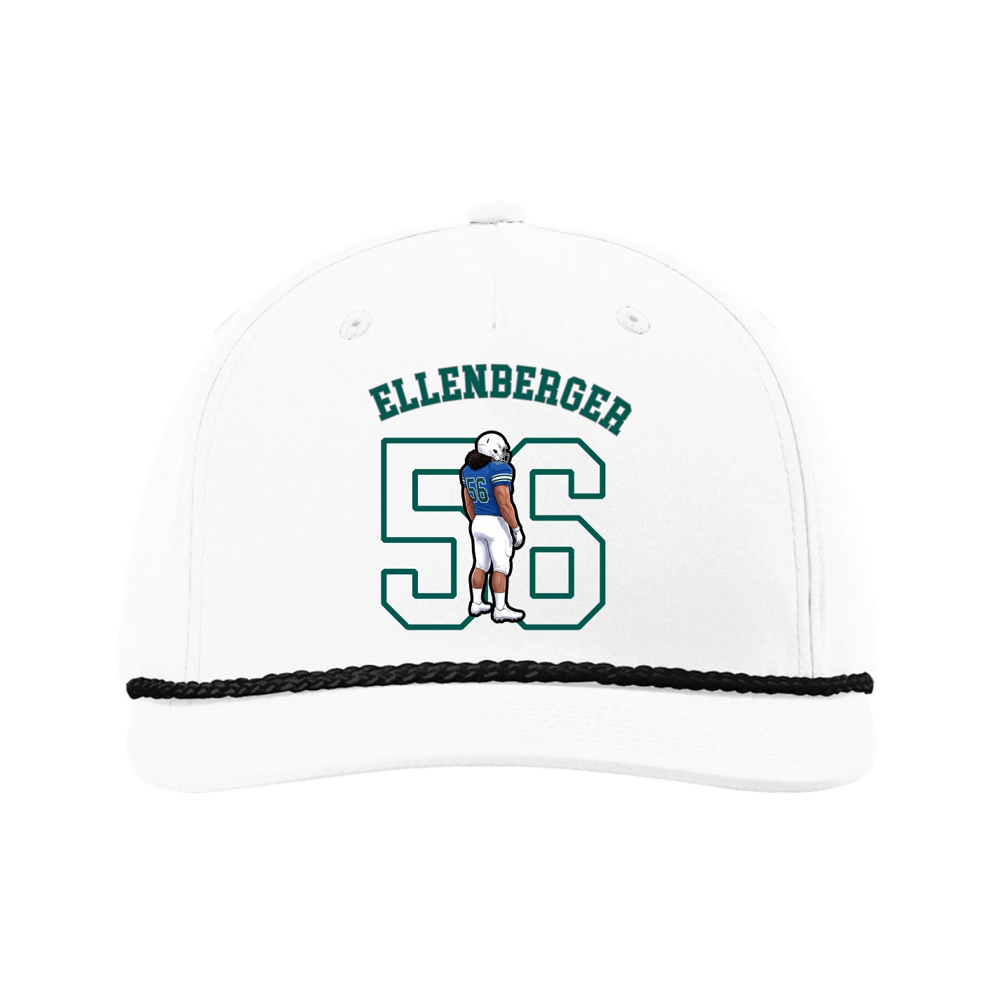 Five-Panel Classic Rope Cap — Shirsey Arch in White