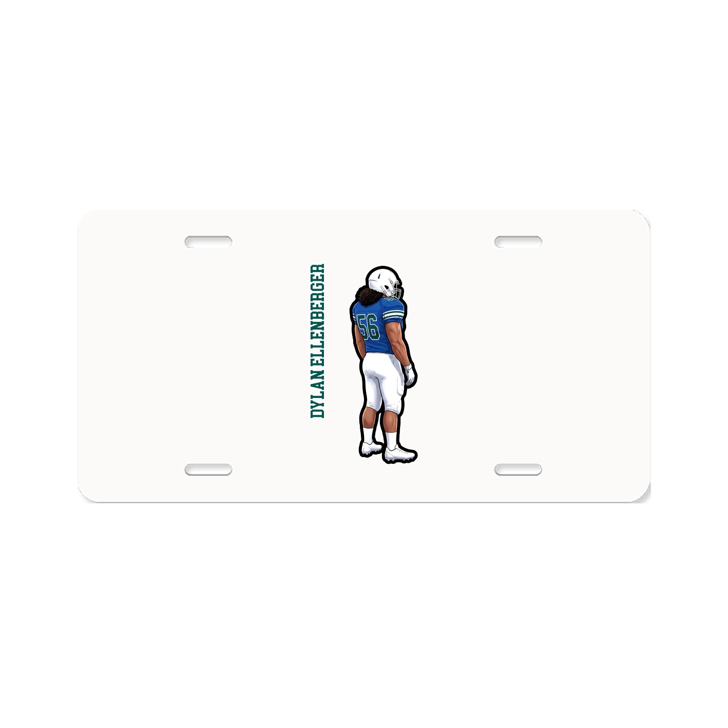 License Plate — Name Vertical in Classic